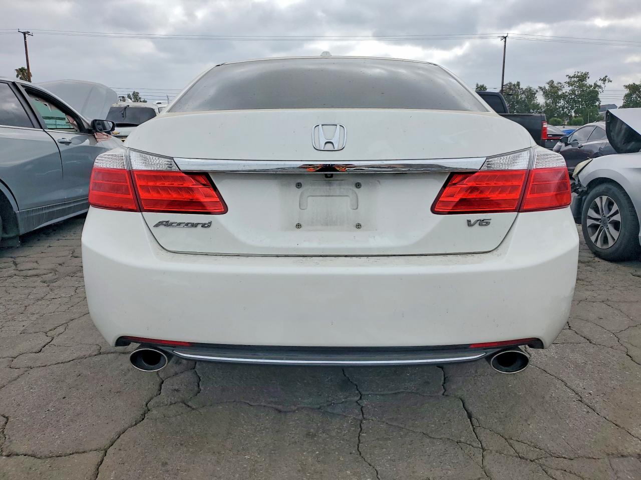 2014 Honda Accord Exl White vin: 1HGCR3F89EA004309