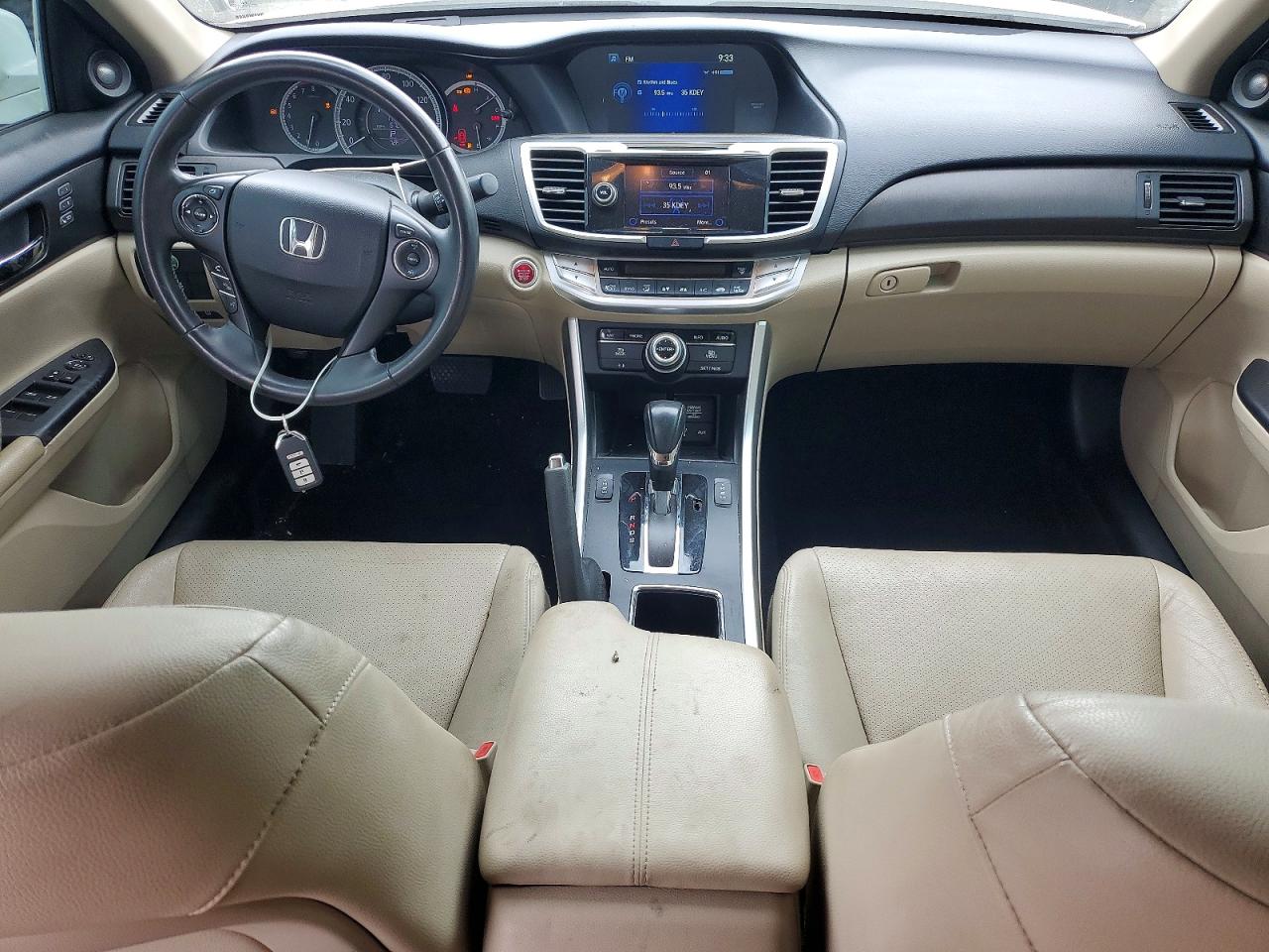 2014 Honda Accord Exl White vin: 1HGCR3F89EA004309