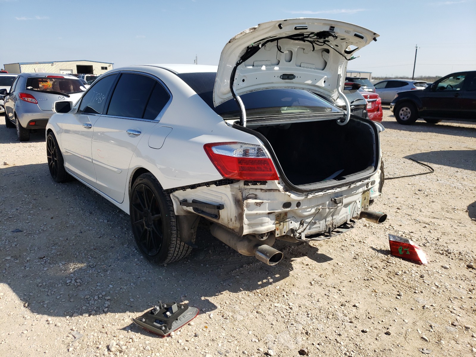 2014 Honda Accord Exl White vin: 1HGCR3F89EA008313