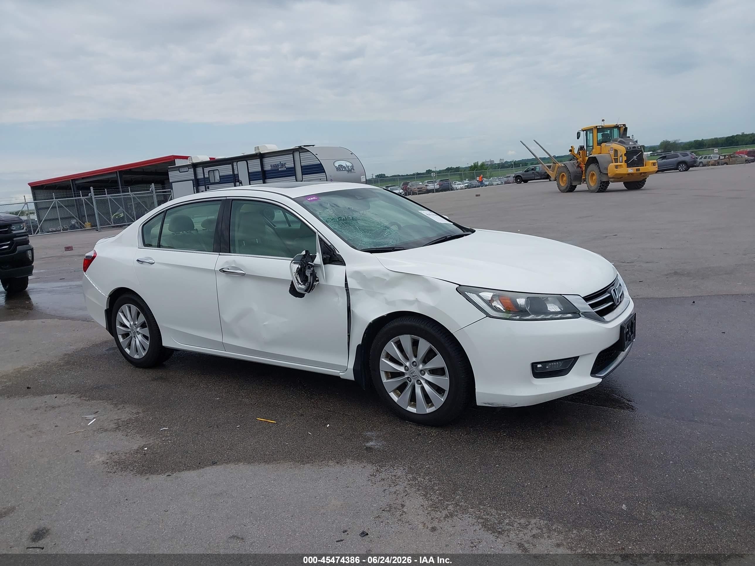 2014 Honda Accord Ex-l V-6 Белый vin: 1HGCR3F89EA008540