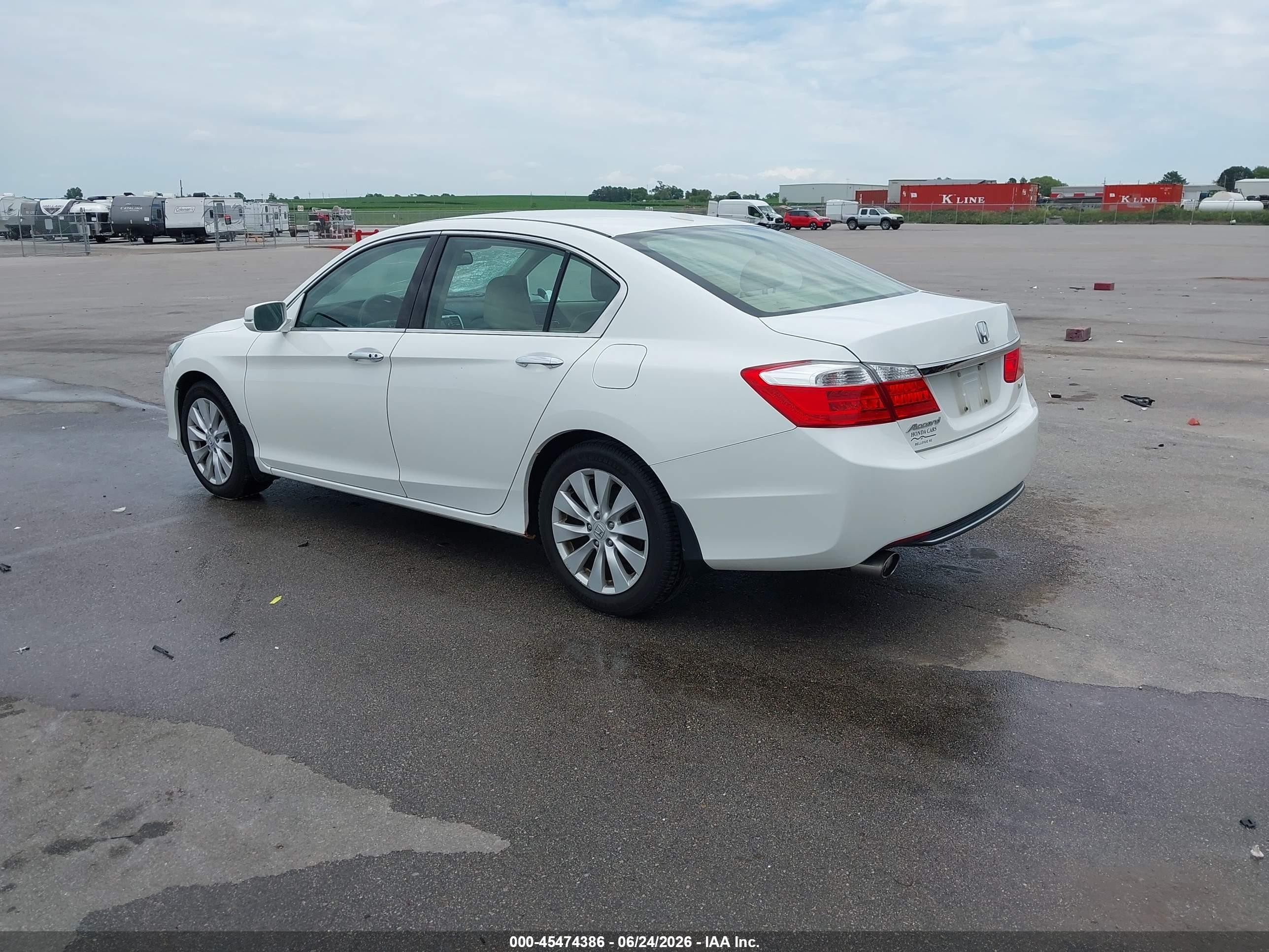 2014 Honda Accord Ex-l V-6 Белый vin: 1HGCR3F89EA008540