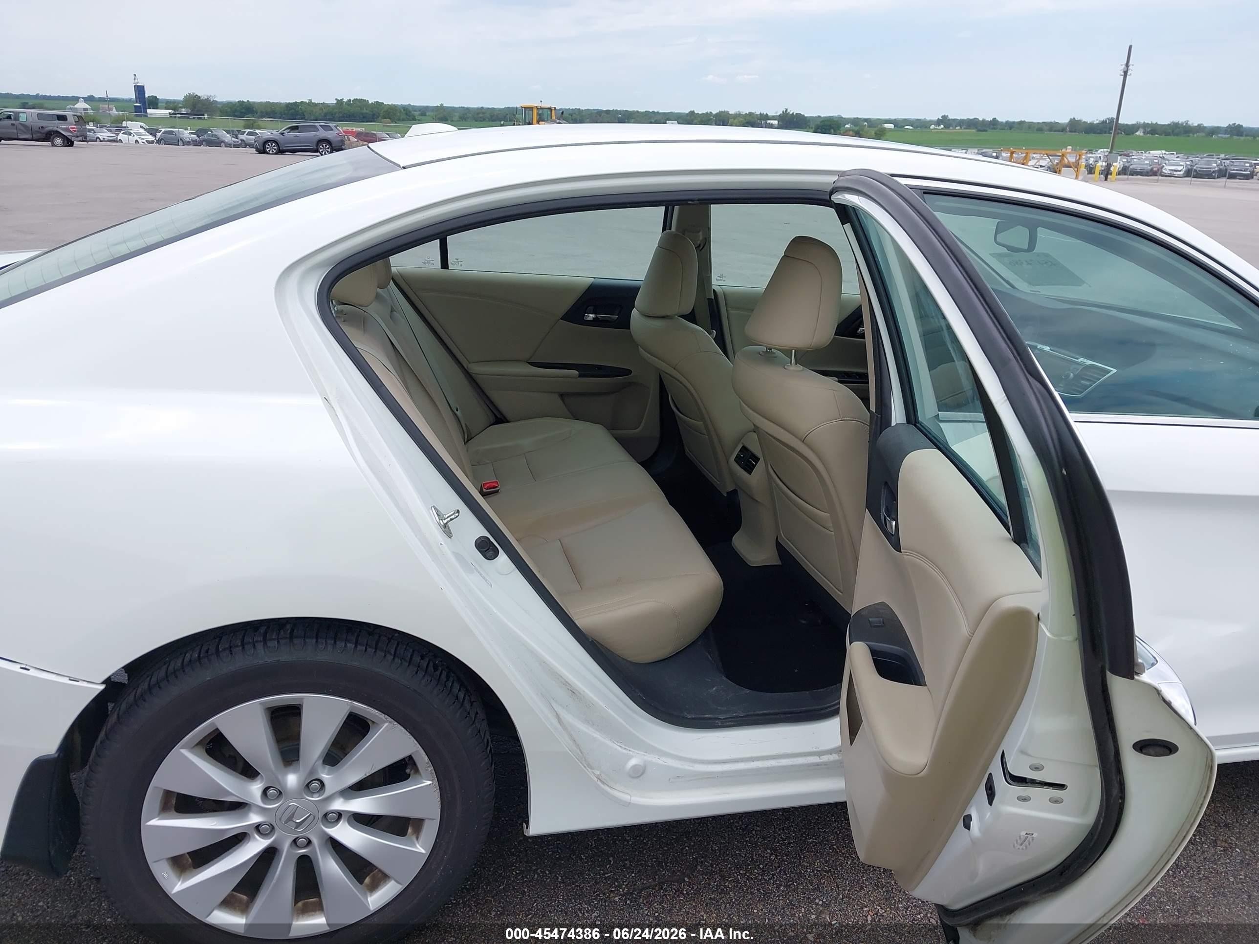 2014 Honda Accord Ex-l V-6 Белый vin: 1HGCR3F89EA008540