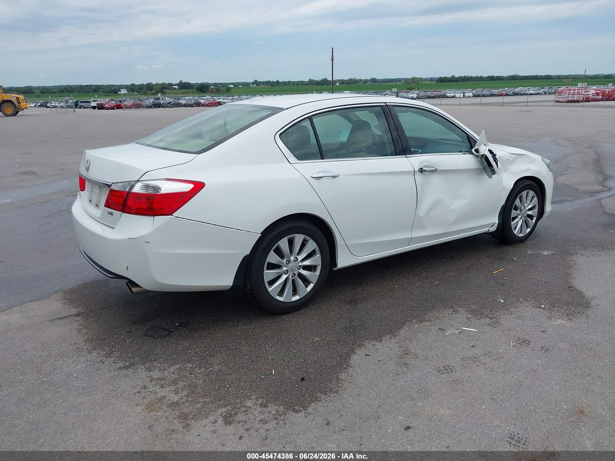 2014 Honda Accord Ex-l V-6 Белый vin: 1HGCR3F89EA008540