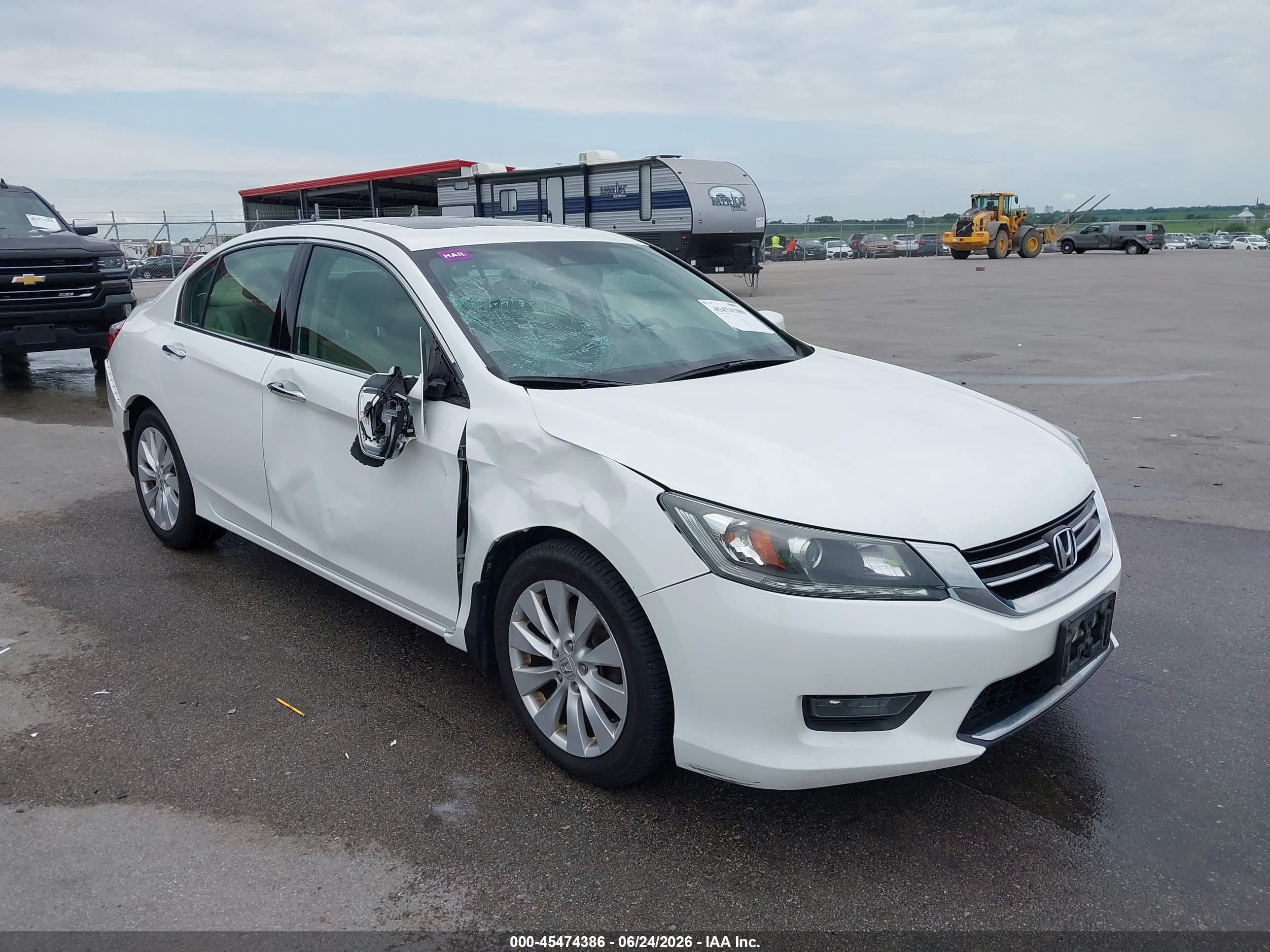 2014 Honda Accord Ex-l V-6 Белый vin: 1HGCR3F89EA008540