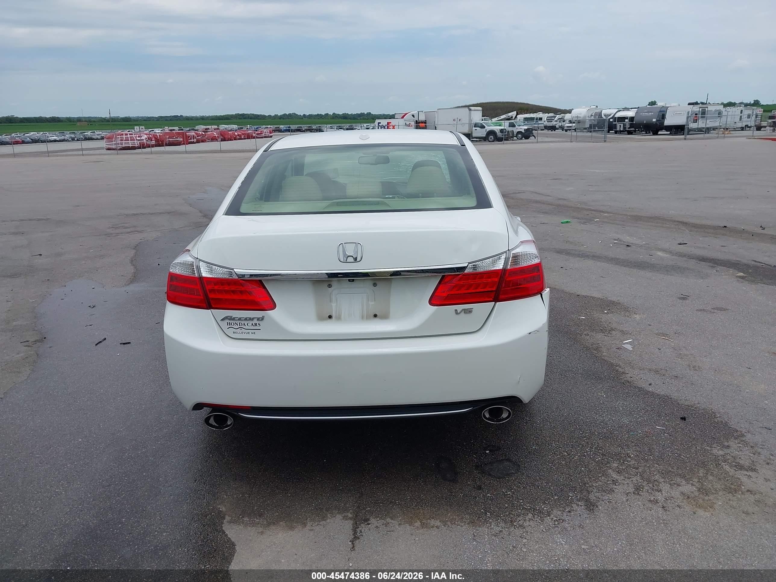 2014 Honda Accord Ex-l V-6 Белый vin: 1HGCR3F89EA008540