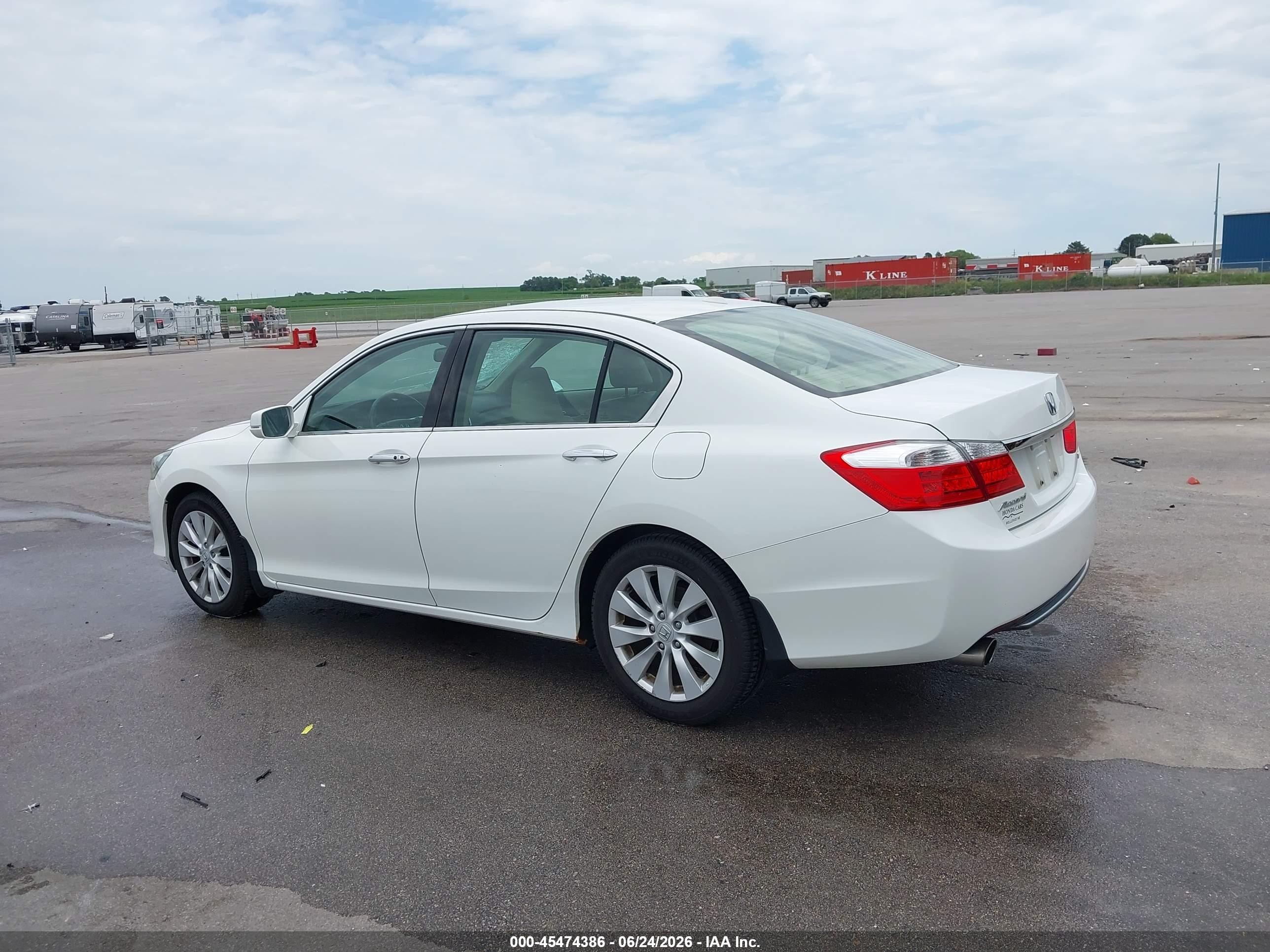 2014 Honda Accord Ex-l V-6 Белый vin: 1HGCR3F89EA008540