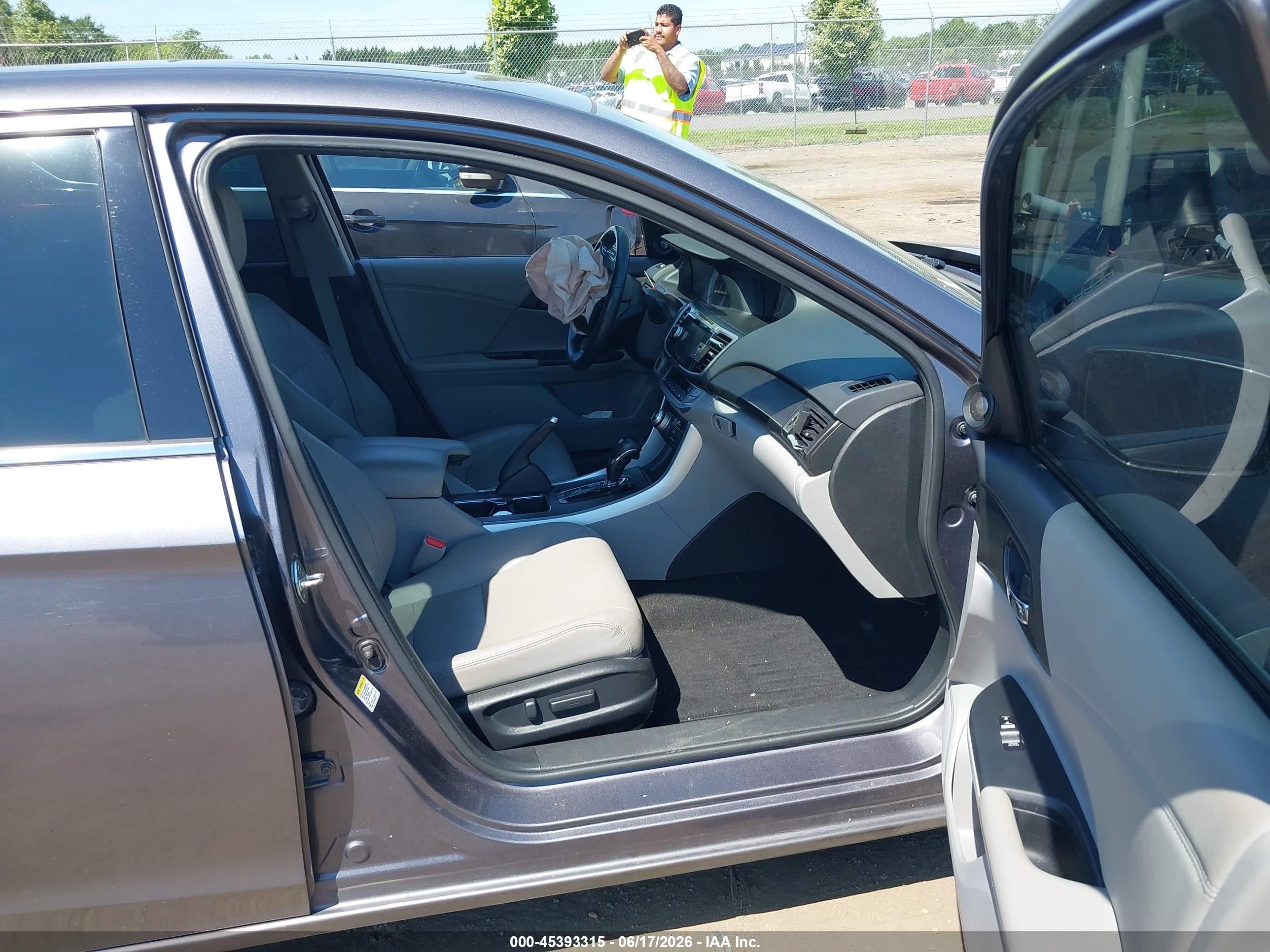 2014 Honda Accord Ex-l V-6 Gray vin: 1HGCR3F89EA015746