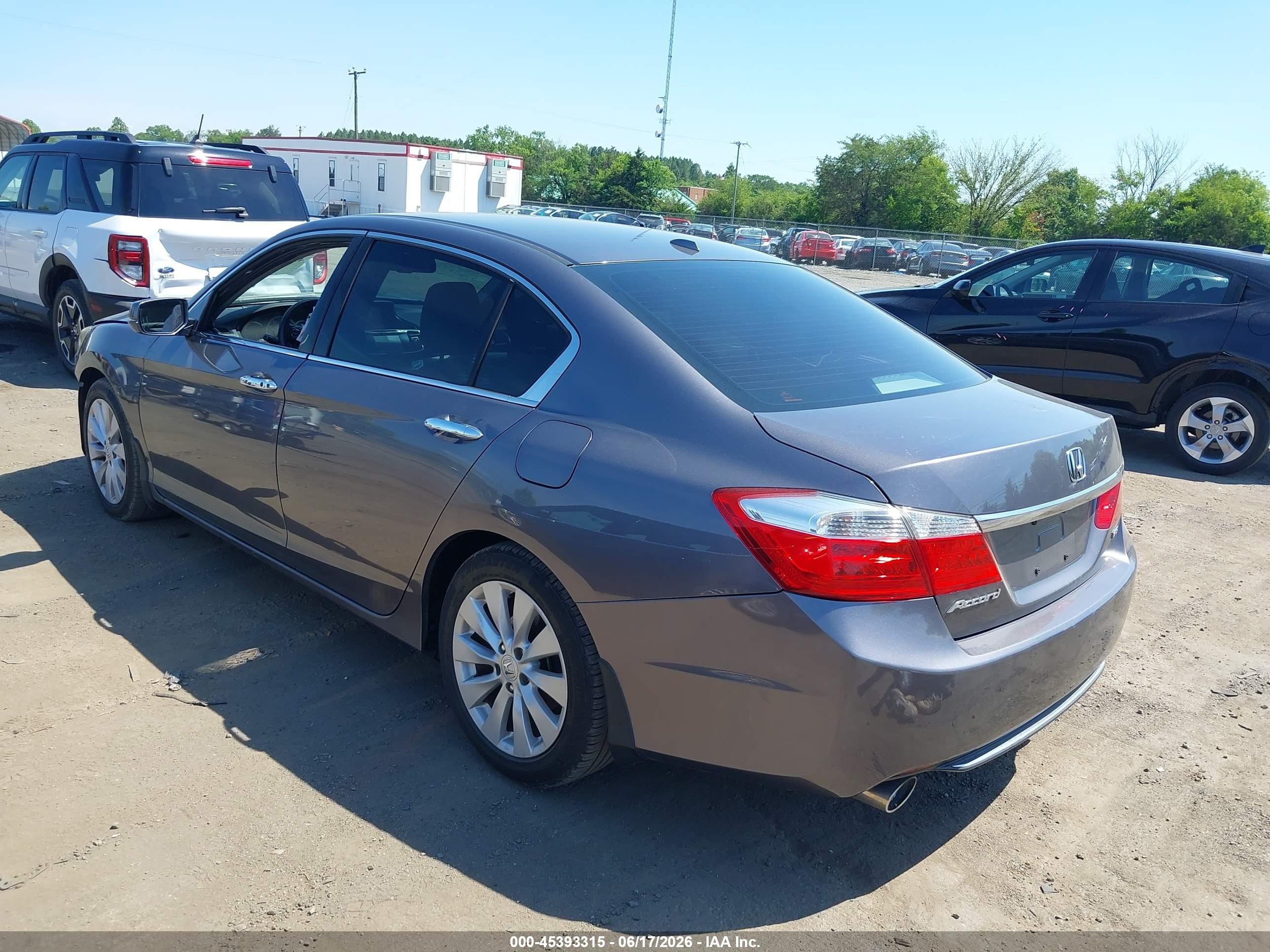 2014 Honda Accord Ex-l V-6 Gray vin: 1HGCR3F89EA015746