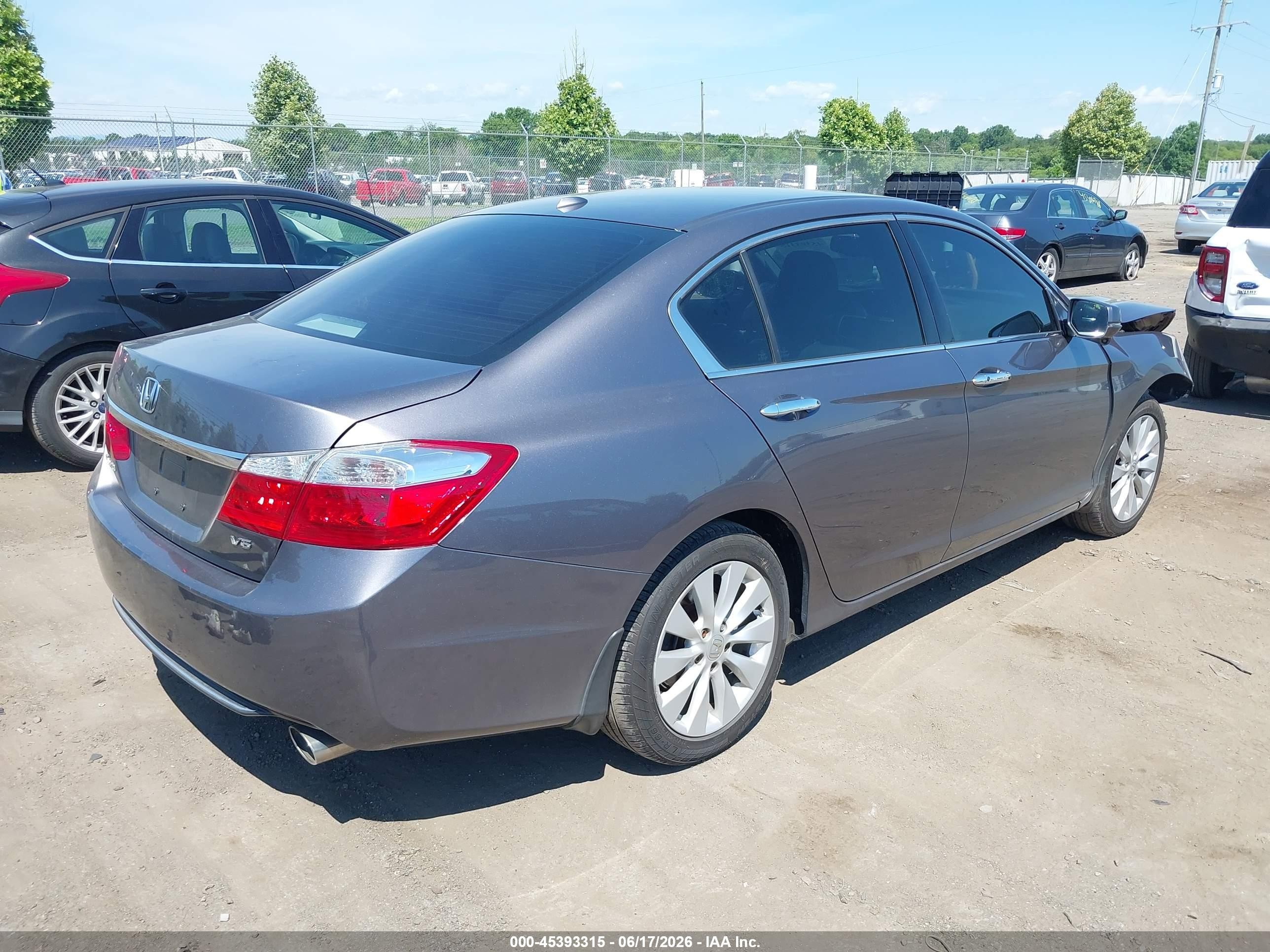 2014 Honda Accord Ex-l V-6 Gray vin: 1HGCR3F89EA015746