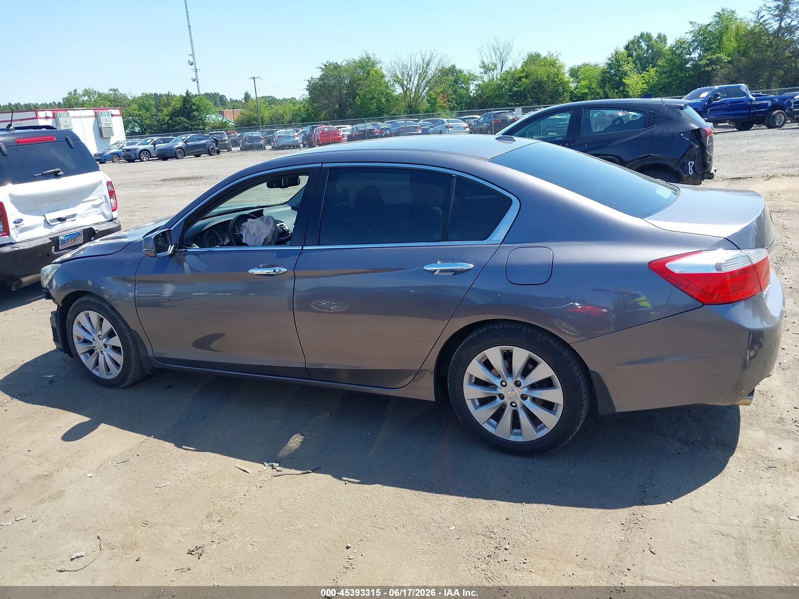 2014 Honda Accord Ex-l V-6 Gray vin: 1HGCR3F89EA015746