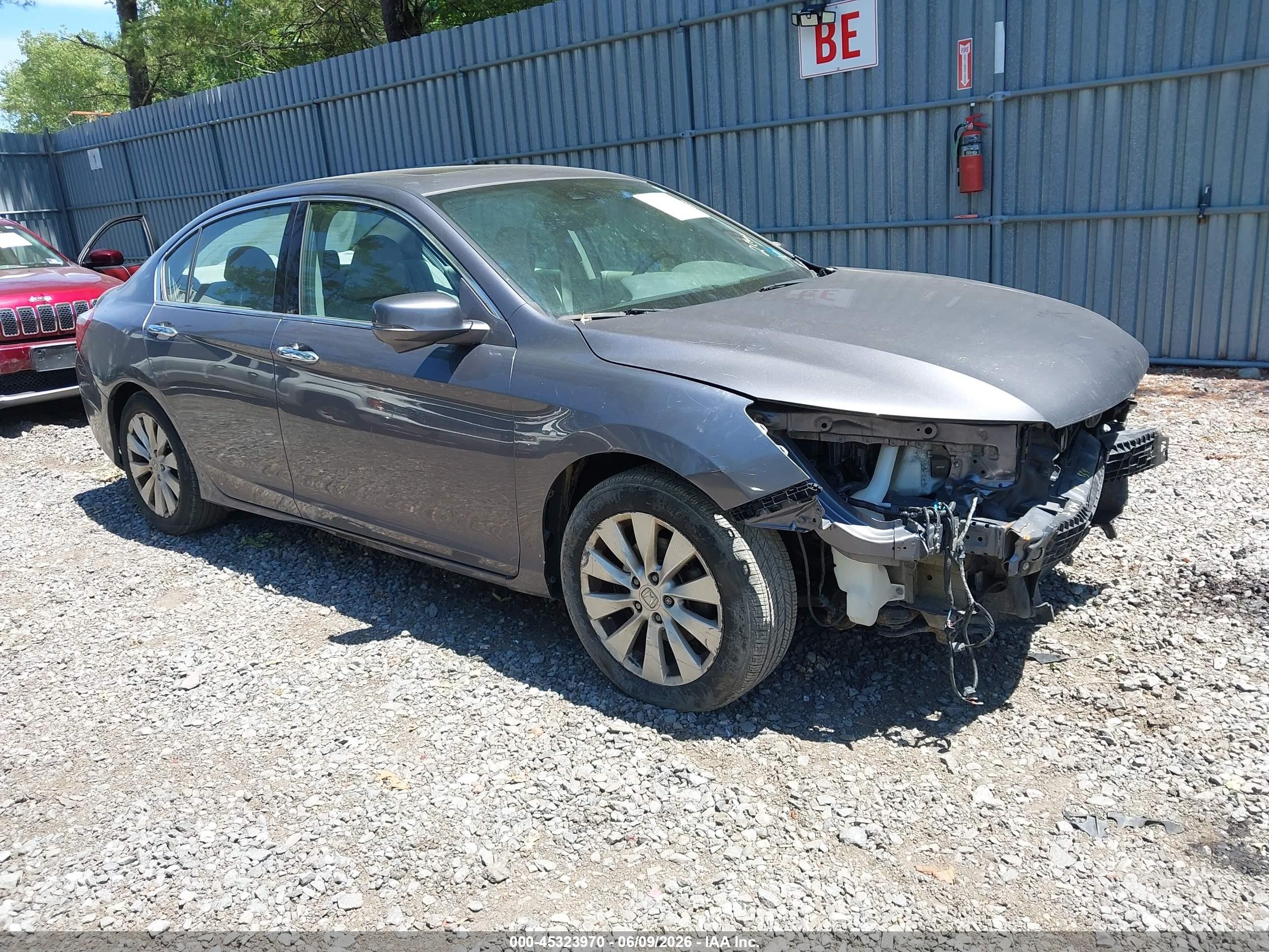 2014 Honda Accord Ex-l V-6 Серый vin: 1HGCR3F89EA018873