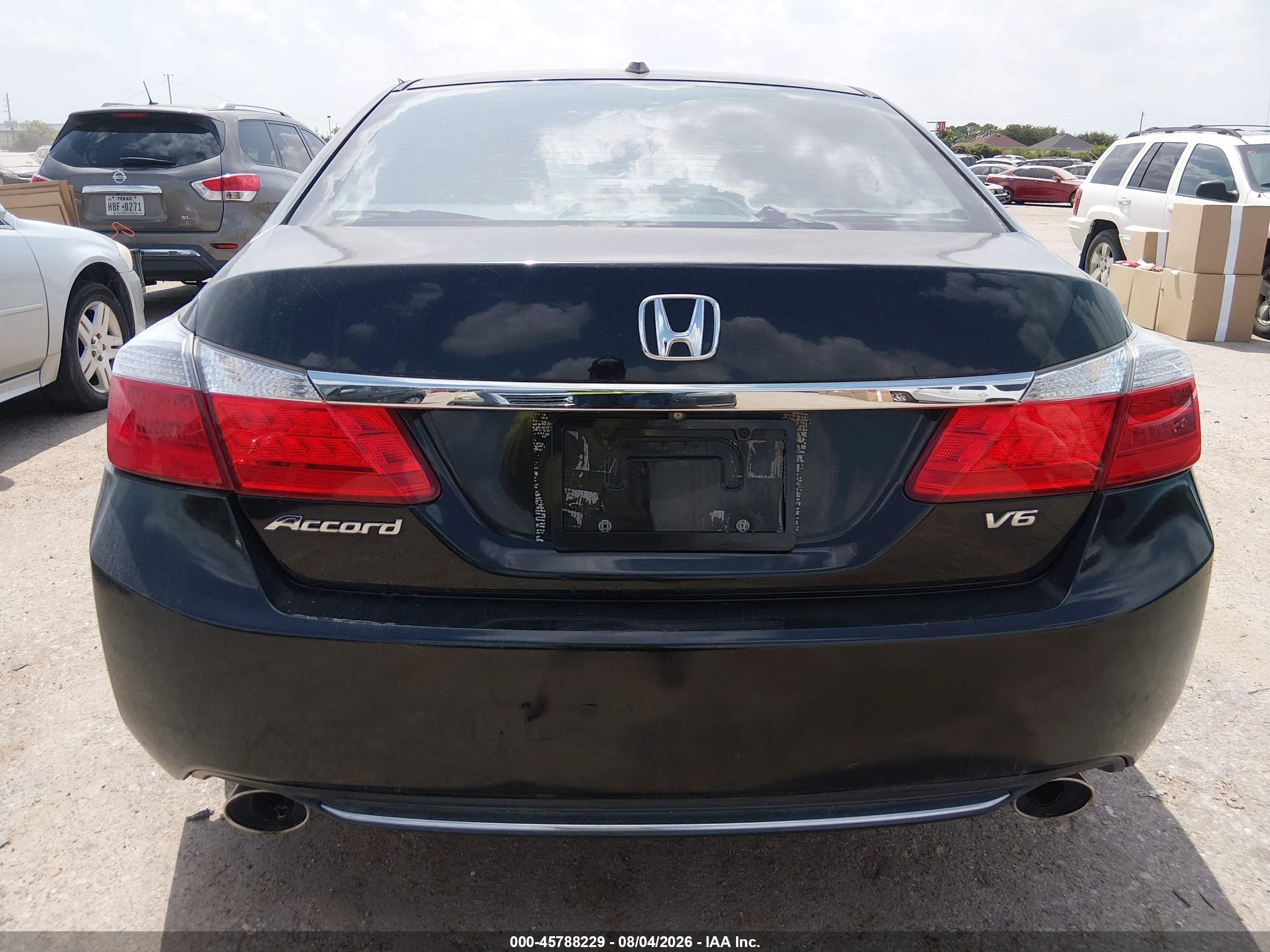 2014 Honda Accord Ex-l V-6 Черный vin: 1HGCR3F89EA023149