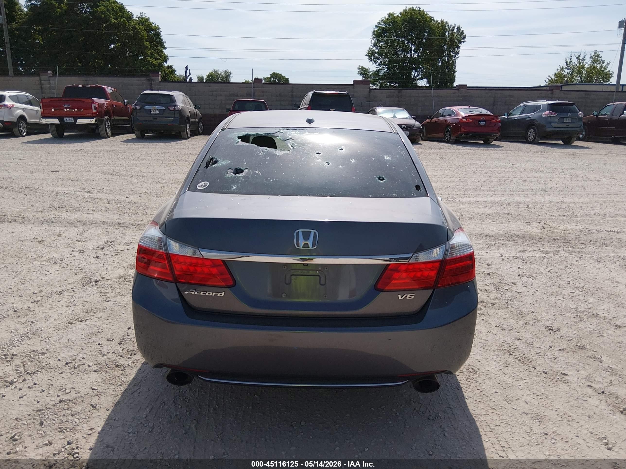 2014 Honda Accord Ex-l V-6 Gray vin: 1HGCR3F89EA026875