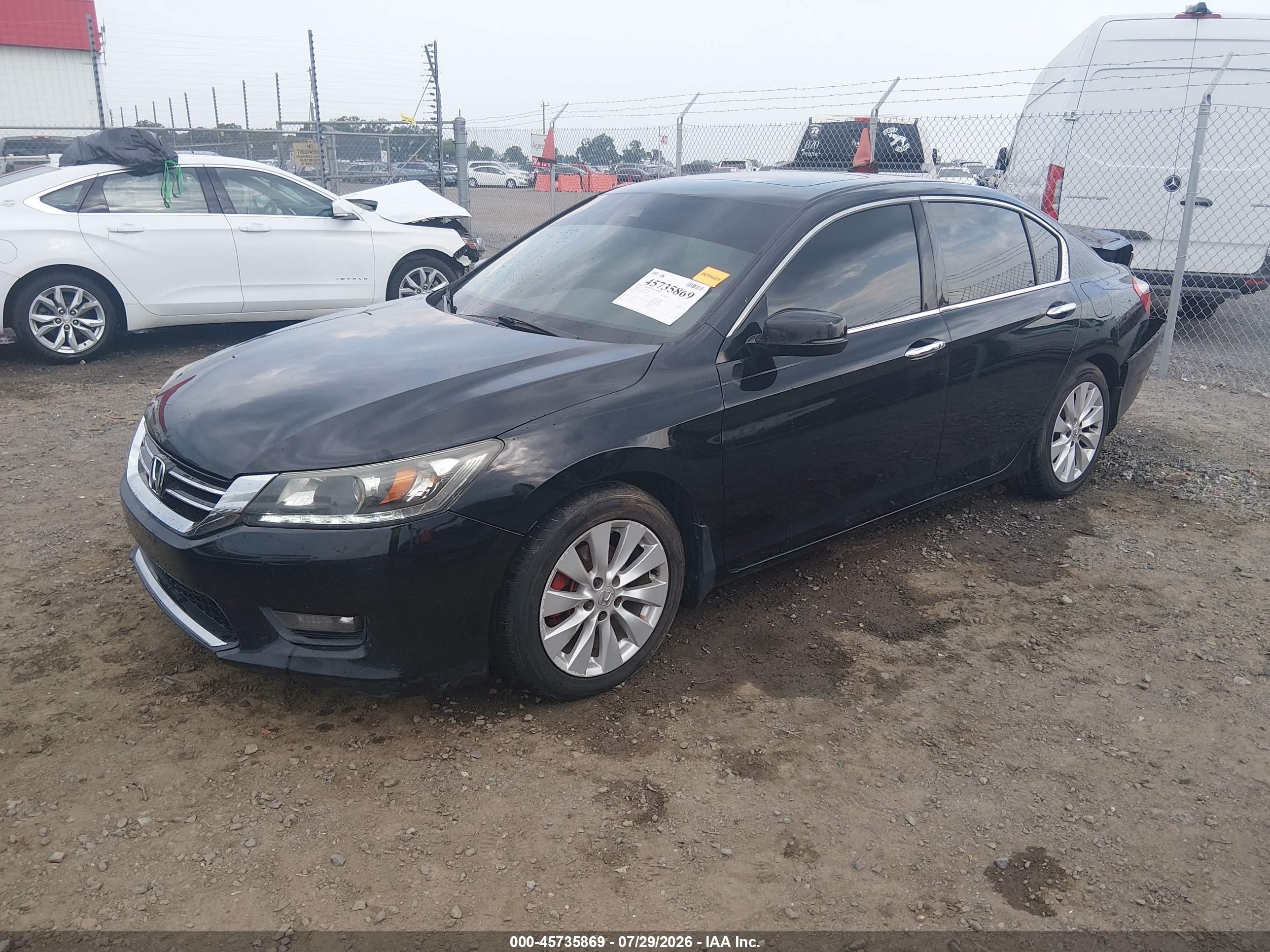 2014 Honda Accord Ex-l V-6 Черный vin: 1HGCR3F89EA043613