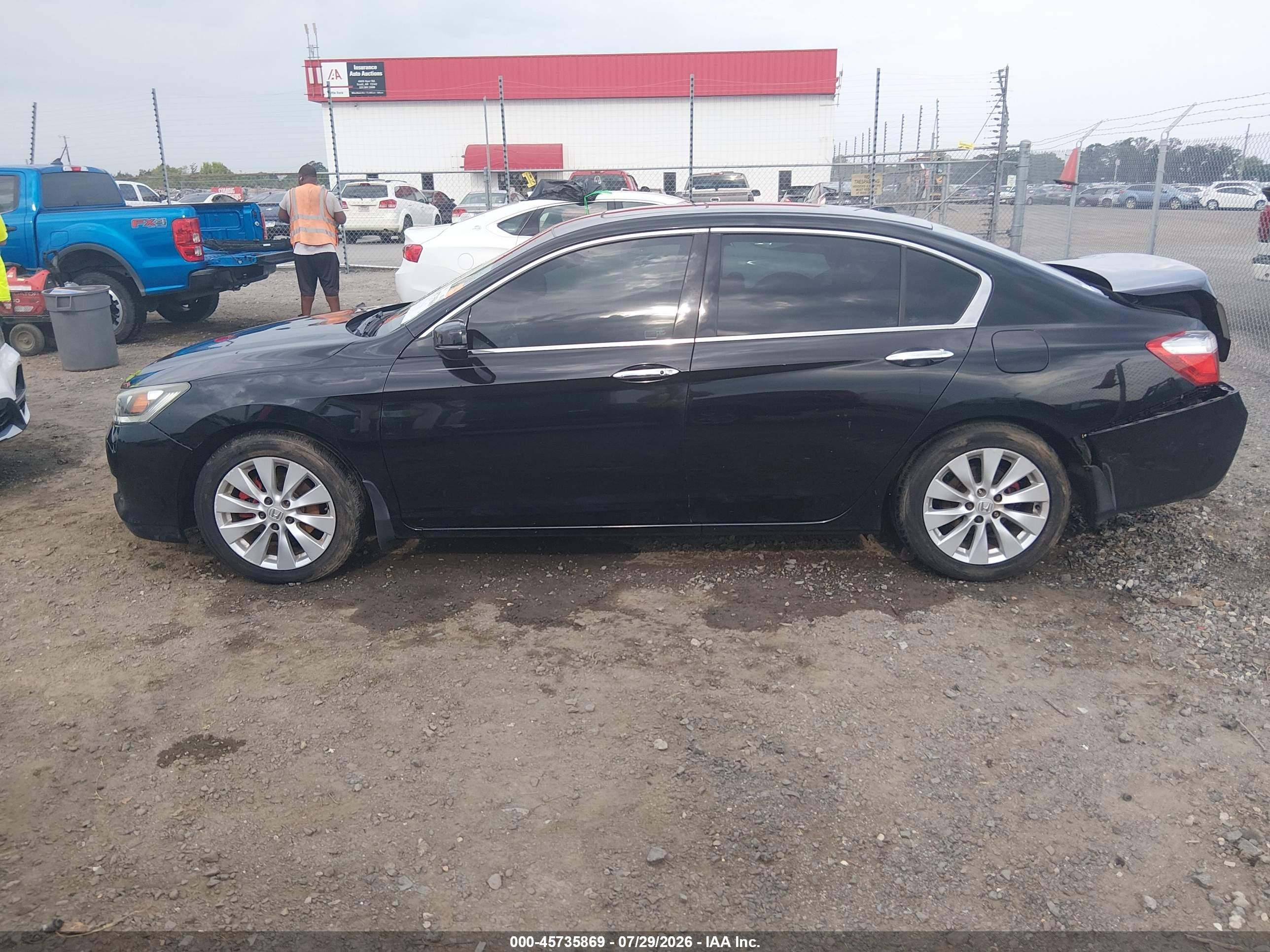 2014 Honda Accord Ex-l V-6 Черный vin: 1HGCR3F89EA043613