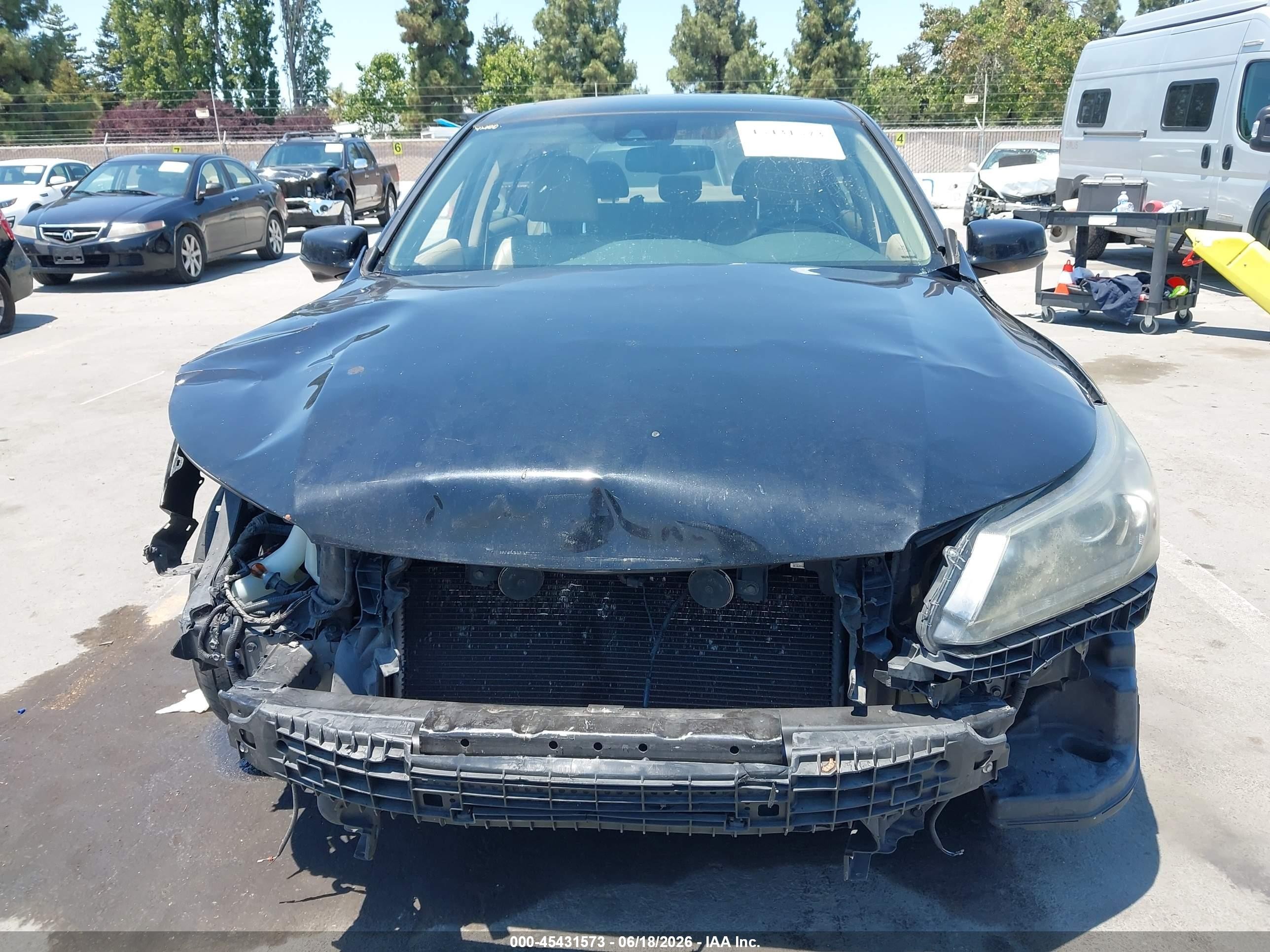 2015 Honda Accord Ex-l V-6 Black vin: 1HGCR3F89FA000570
