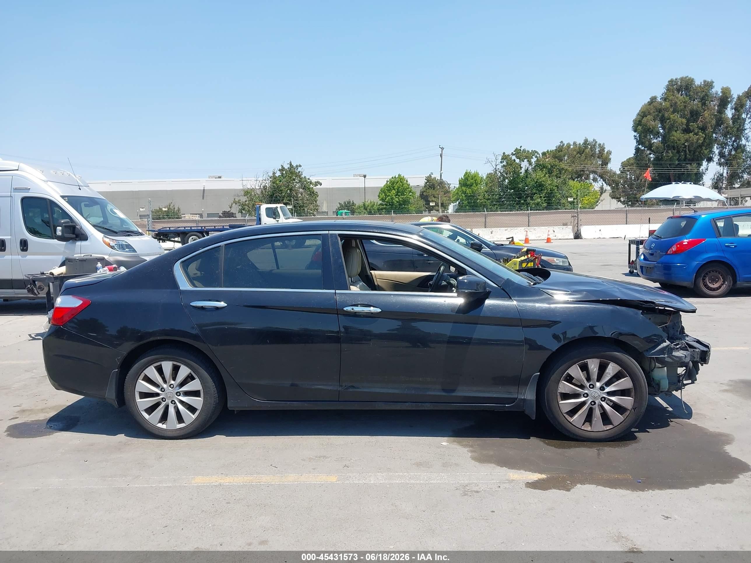2015 Honda Accord Ex-l V-6 Black vin: 1HGCR3F89FA000570
