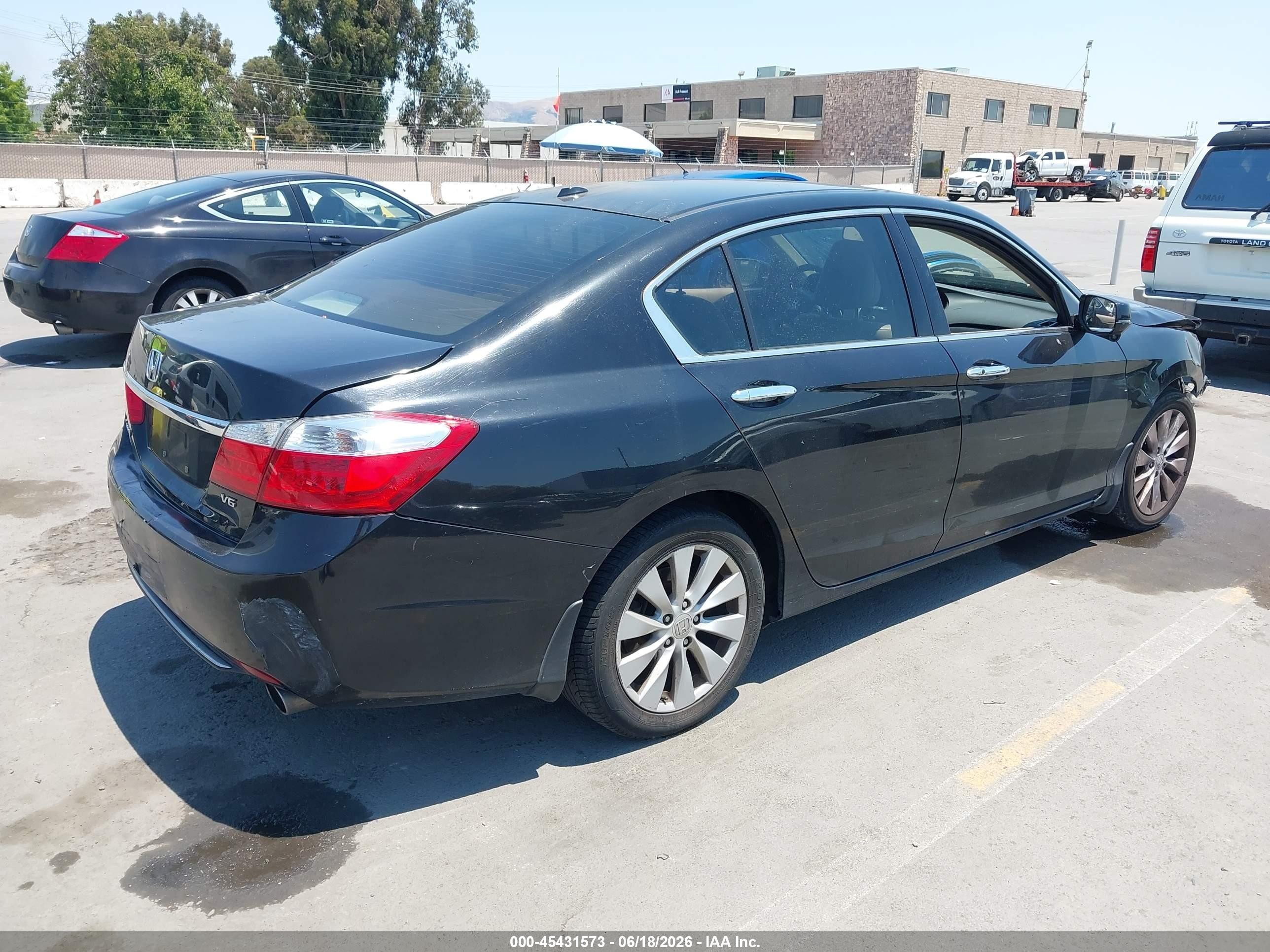 2015 Honda Accord Ex-l V-6 Black vin: 1HGCR3F89FA000570
