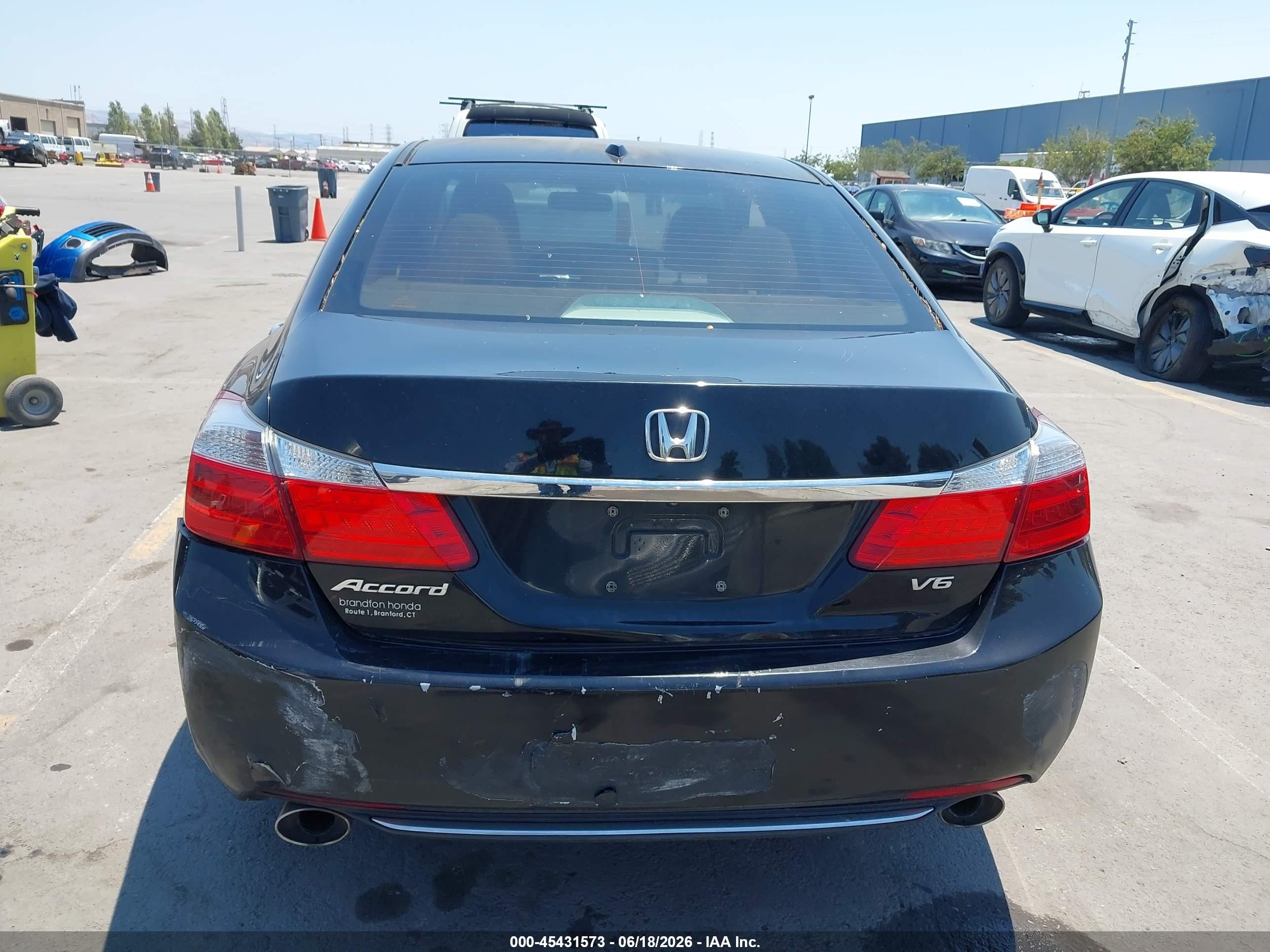 2015 Honda Accord Ex-l V-6 Black vin: 1HGCR3F89FA000570