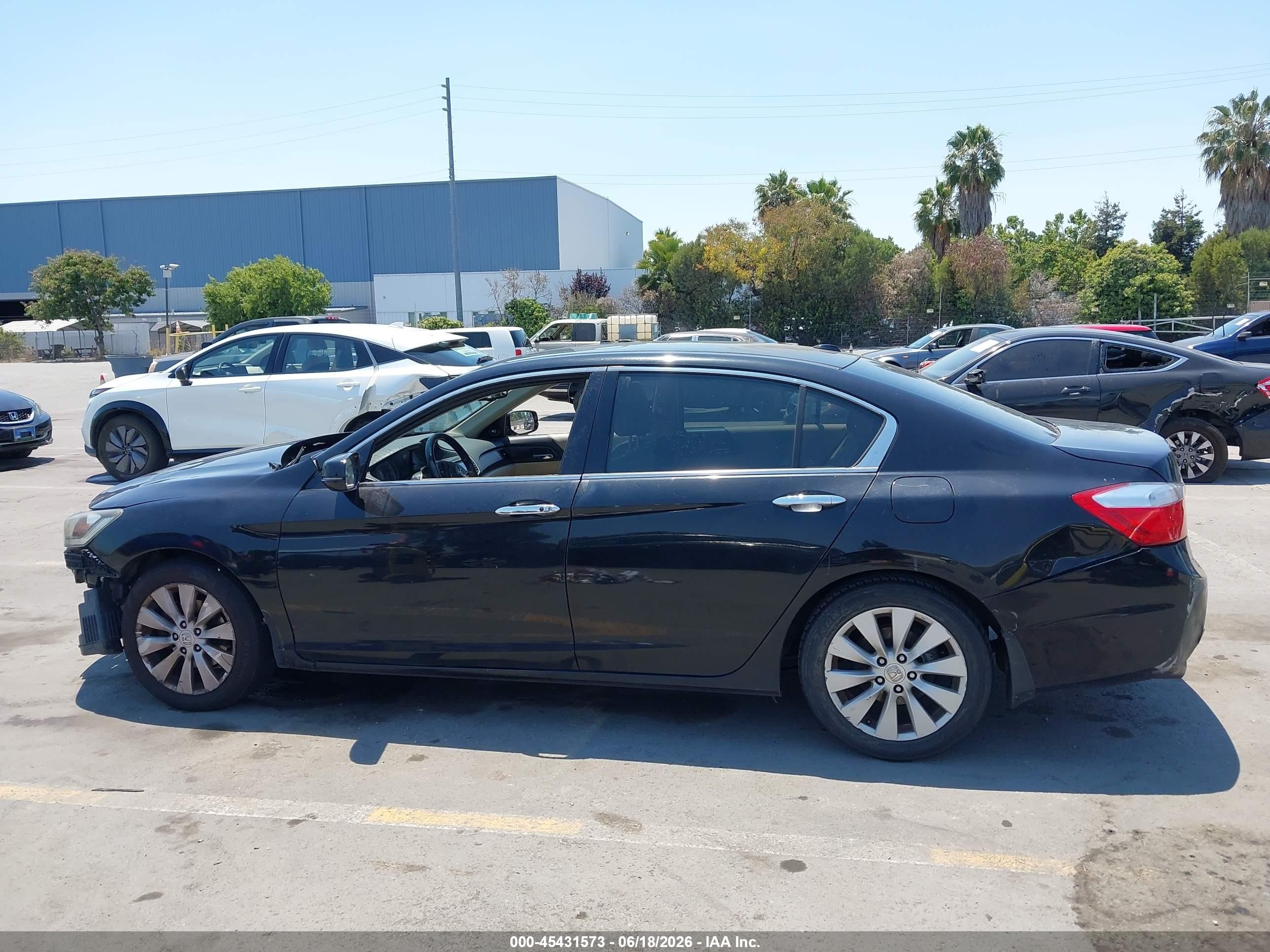 2015 Honda Accord Ex-l V-6 Black vin: 1HGCR3F89FA000570