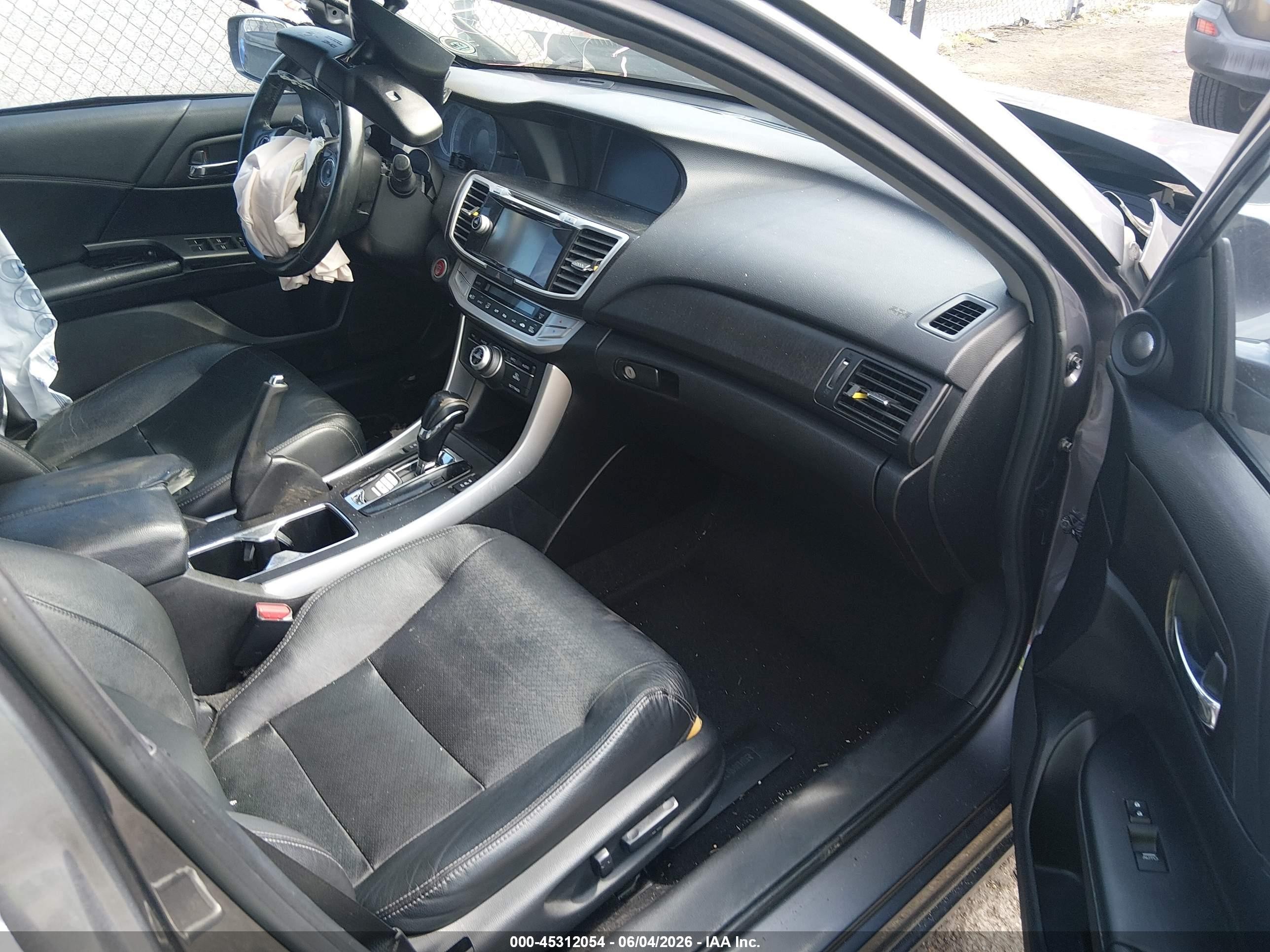 2015 Honda Accord Ex-l V-6 Gray vin: 1HGCR3F89FA013786