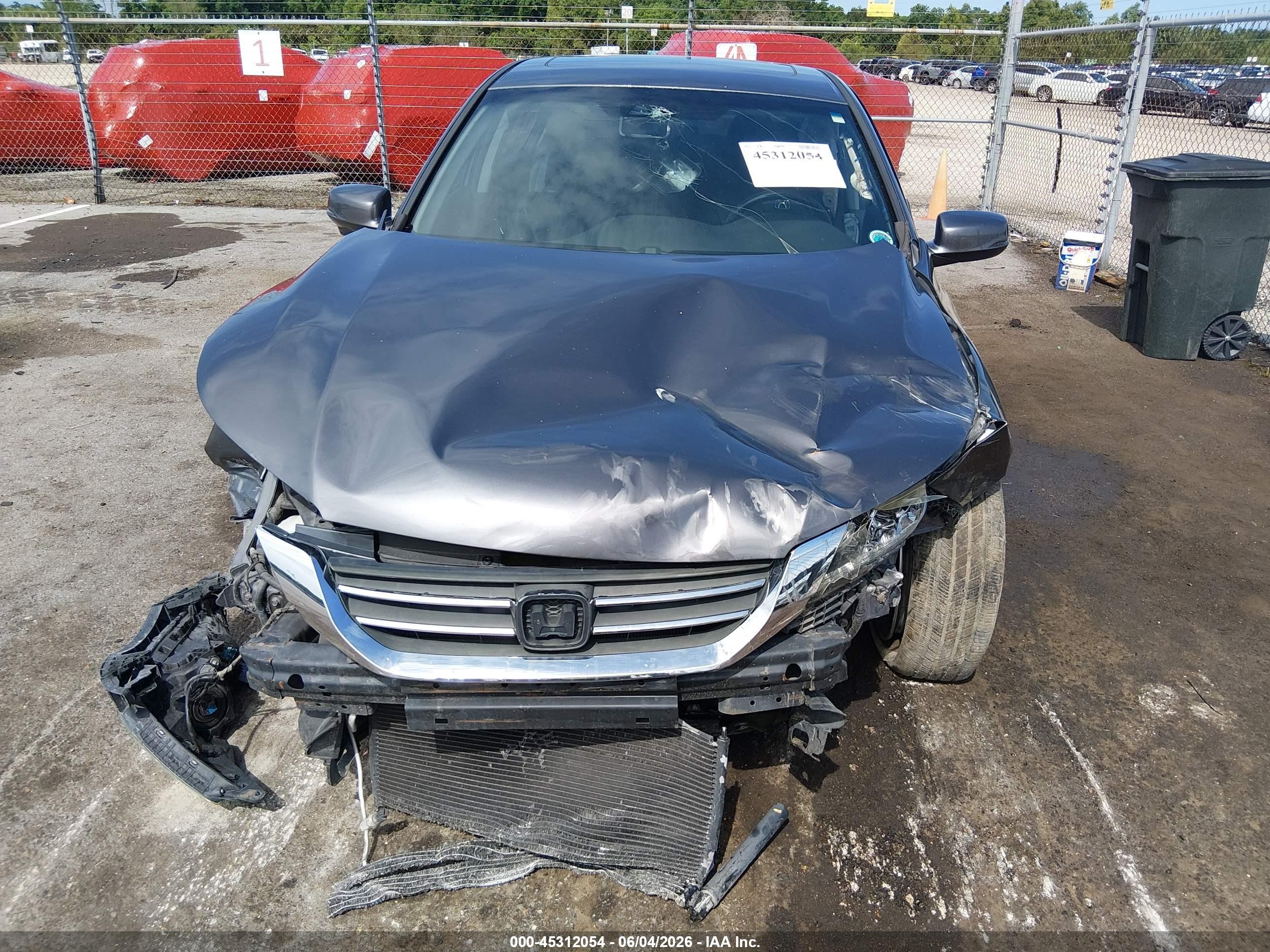 2015 Honda Accord Ex-l V-6 Gray vin: 1HGCR3F89FA013786