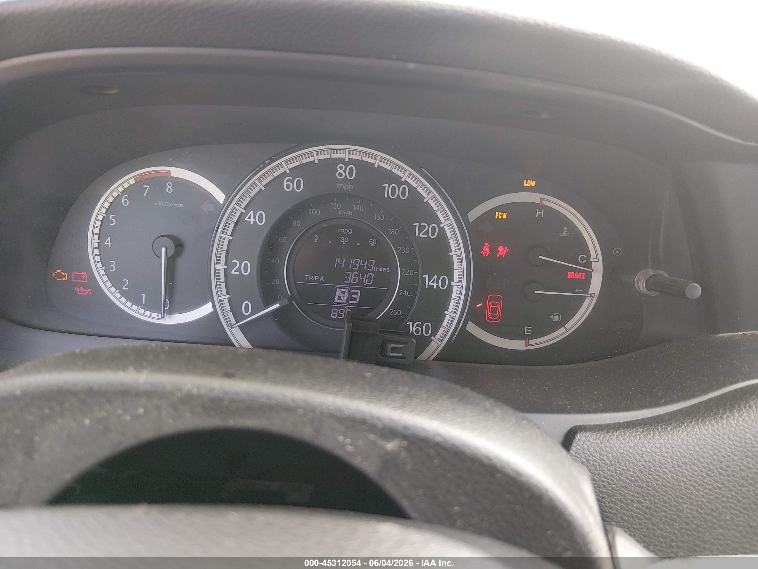 2015 Honda Accord Ex-l V-6 Gray vin: 1HGCR3F89FA013786