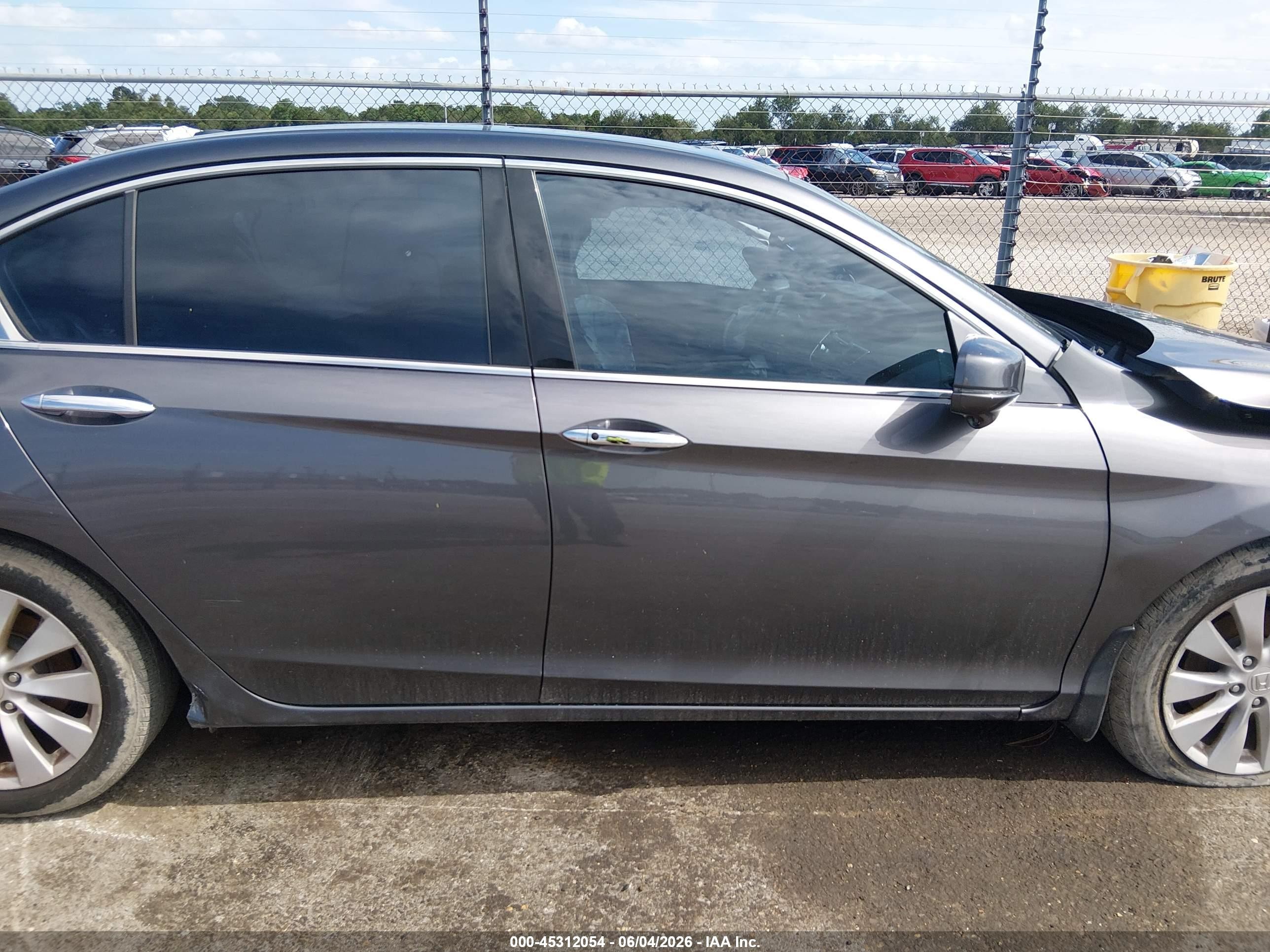 2015 Honda Accord Ex-l V-6 Gray vin: 1HGCR3F89FA013786