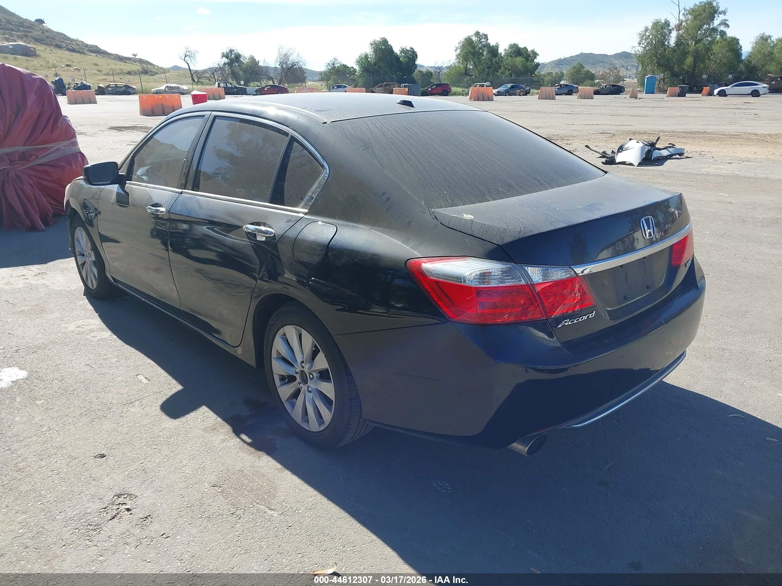 2015 Honda Accord Ex-l V-6 Black vin: 1HGCR3F89FA017238