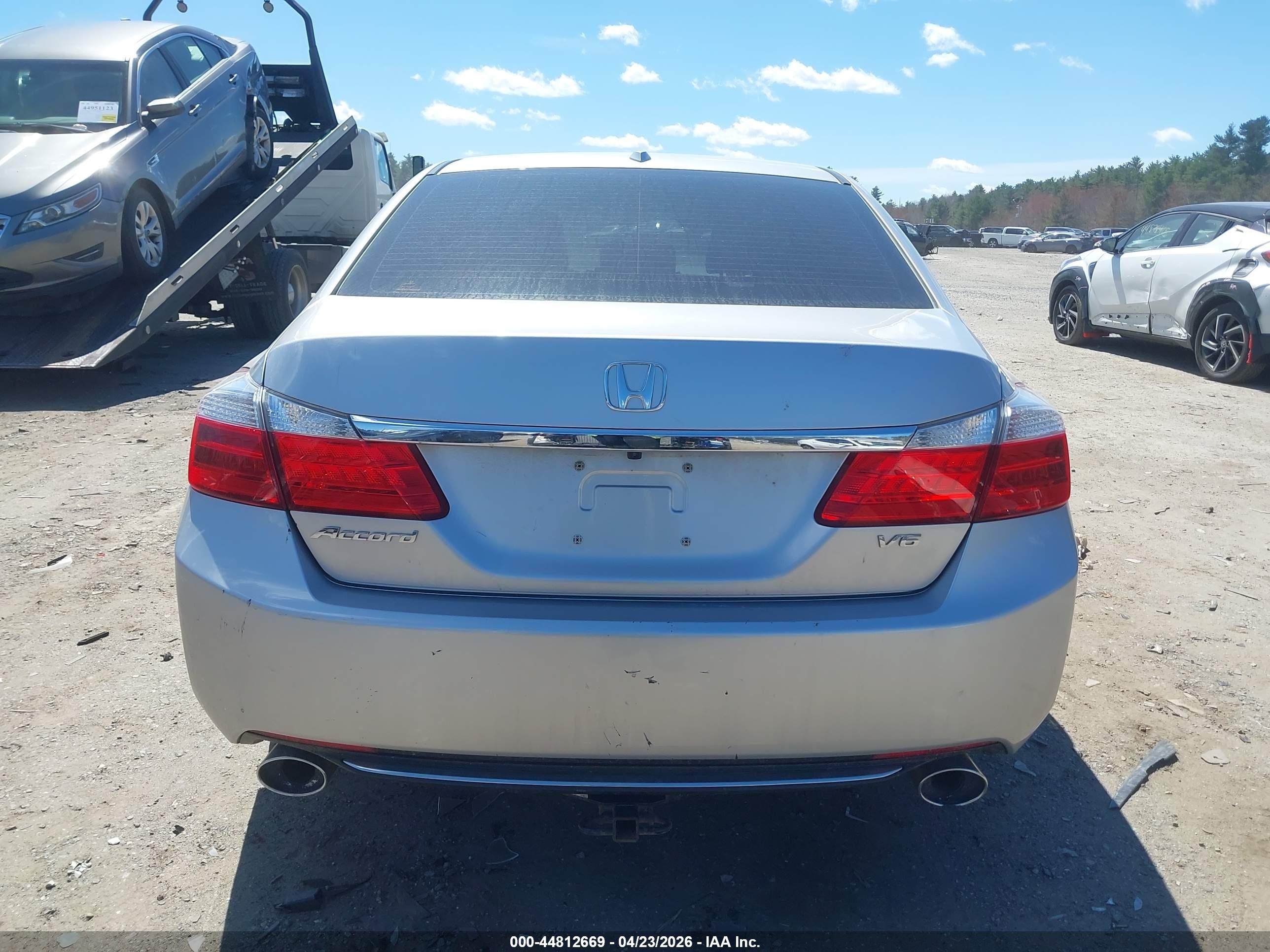 2015 Honda Accord Ex-l V-6 Silver vin: 1HGCR3F89FA023783