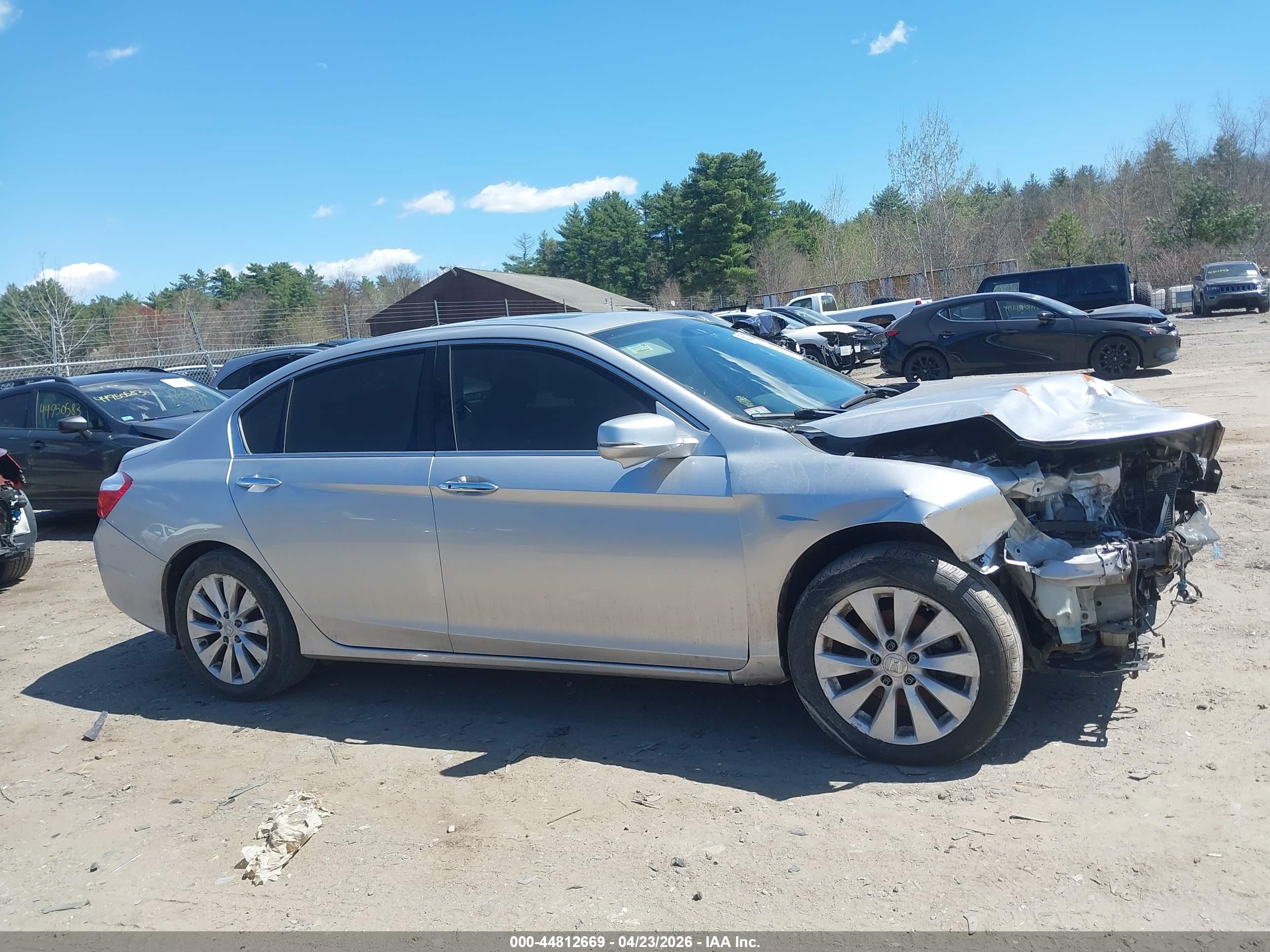 2015 Honda Accord Ex-l V-6 Silver vin: 1HGCR3F89FA023783