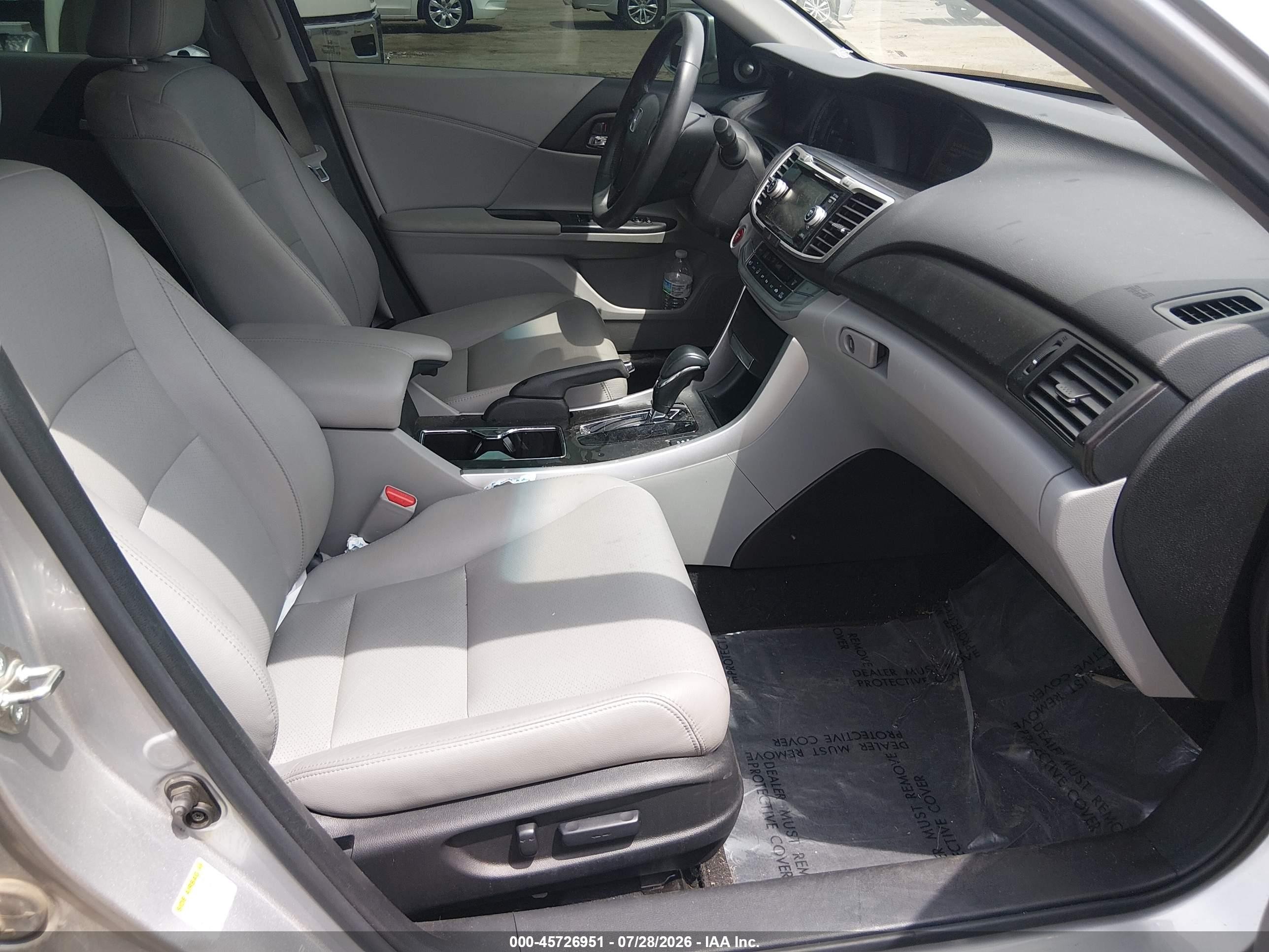 2015 Honda Accord Ex-l V-6 Silver vin: 1HGCR3F89FA025355