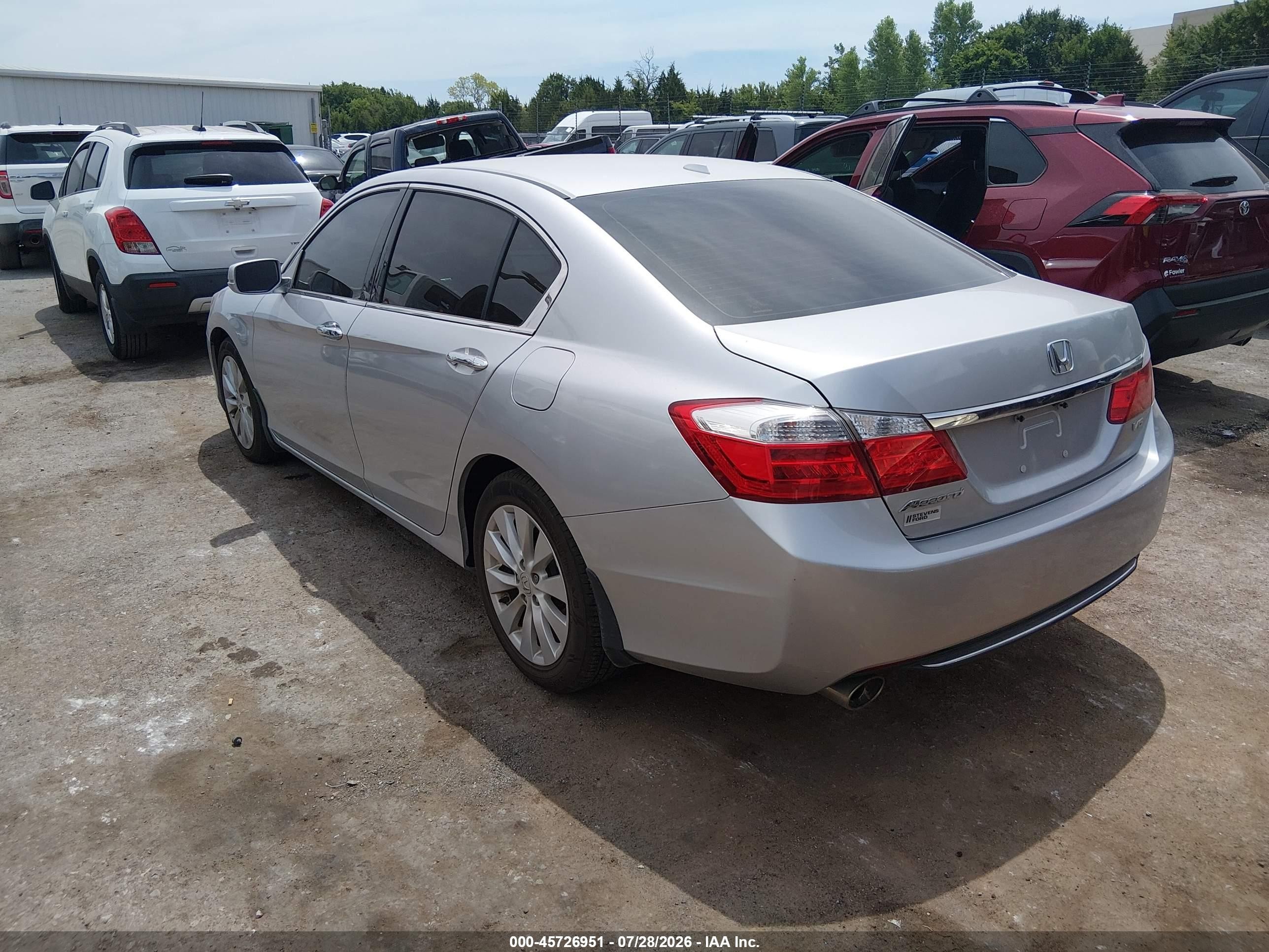 2015 Honda Accord Ex-l V-6 Silver vin: 1HGCR3F89FA025355