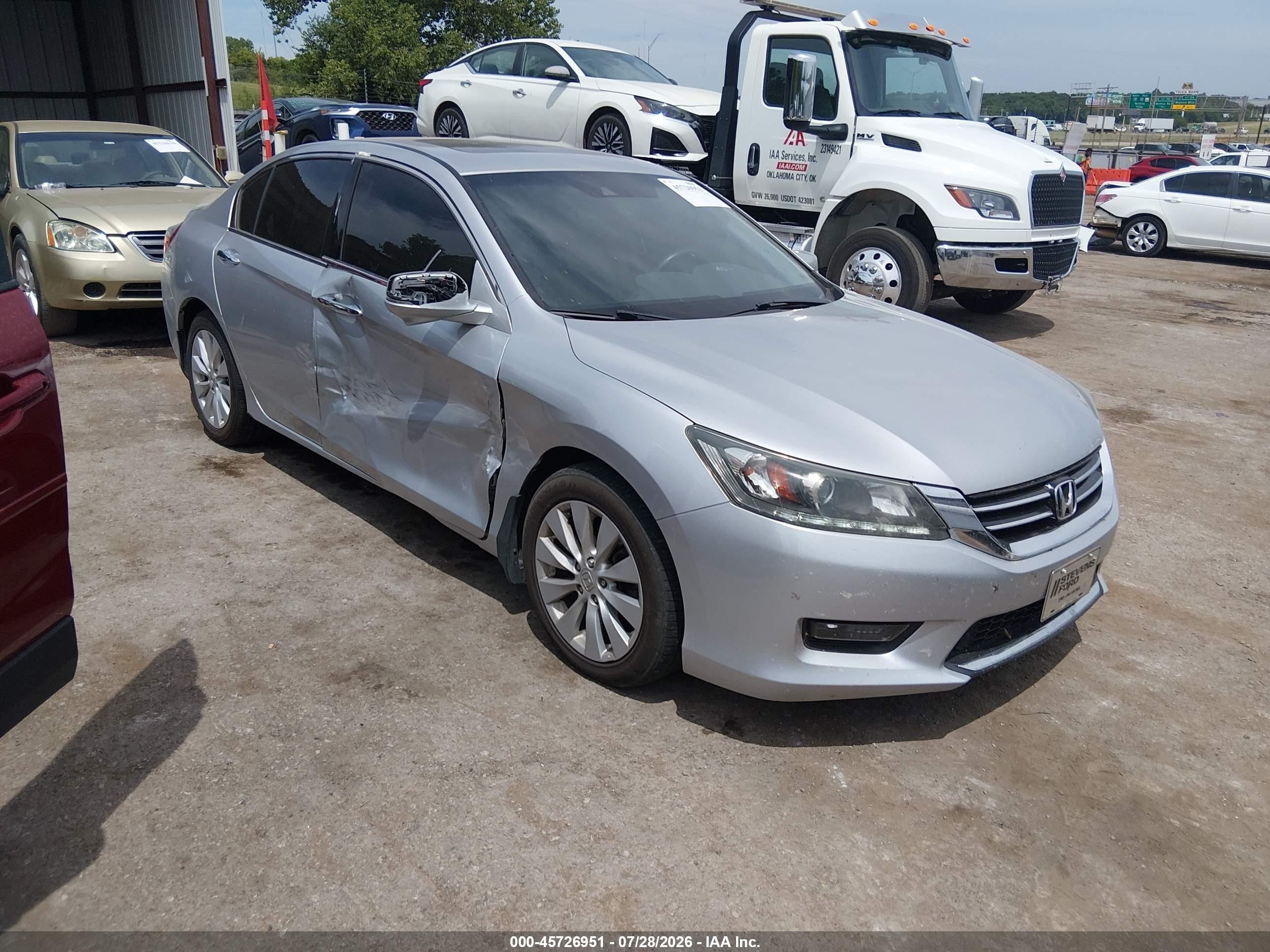 2015 Honda Accord Ex-l V-6 Серебряный vin: 1HGCR3F89FA025355