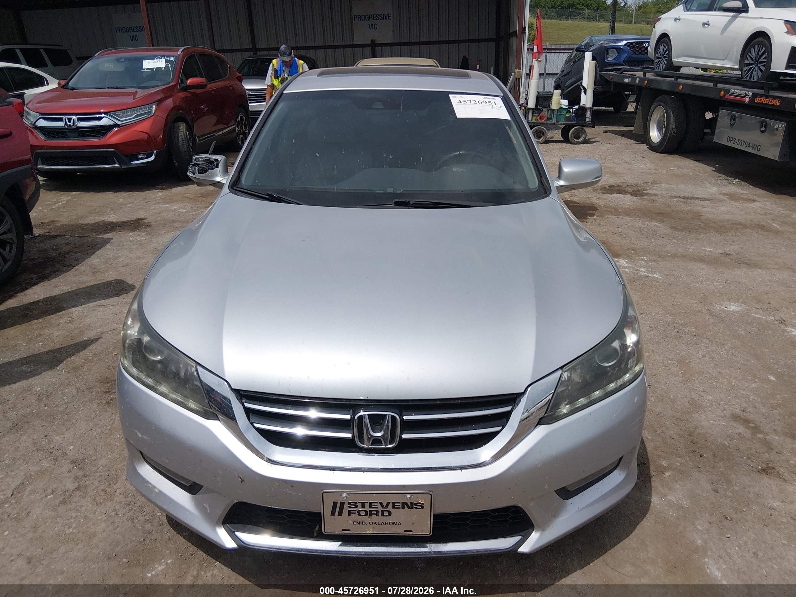 2015 Honda Accord Ex-l V-6 Silver vin: 1HGCR3F89FA025355