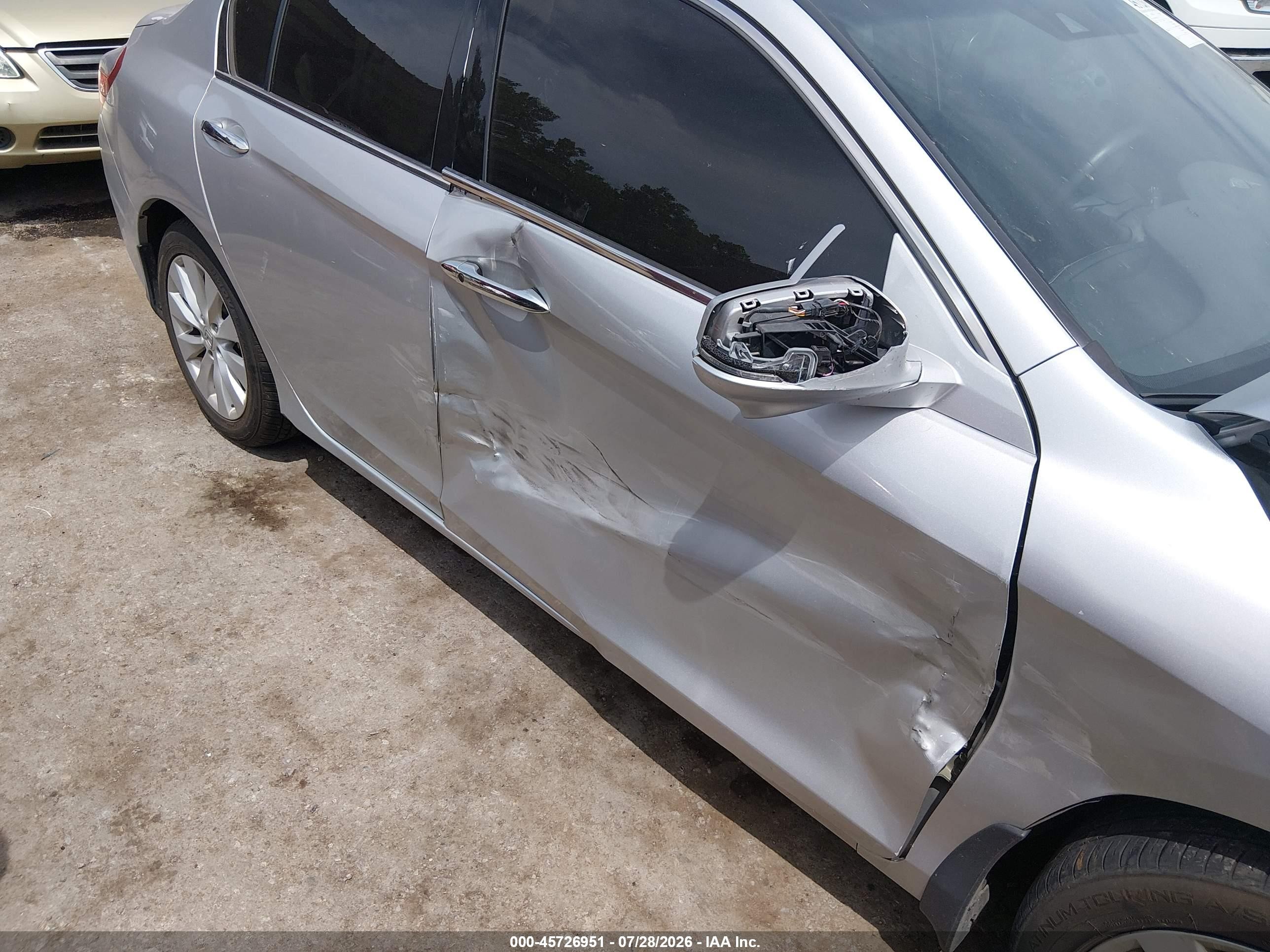 2015 Honda Accord Ex-l V-6 Silver vin: 1HGCR3F89FA025355