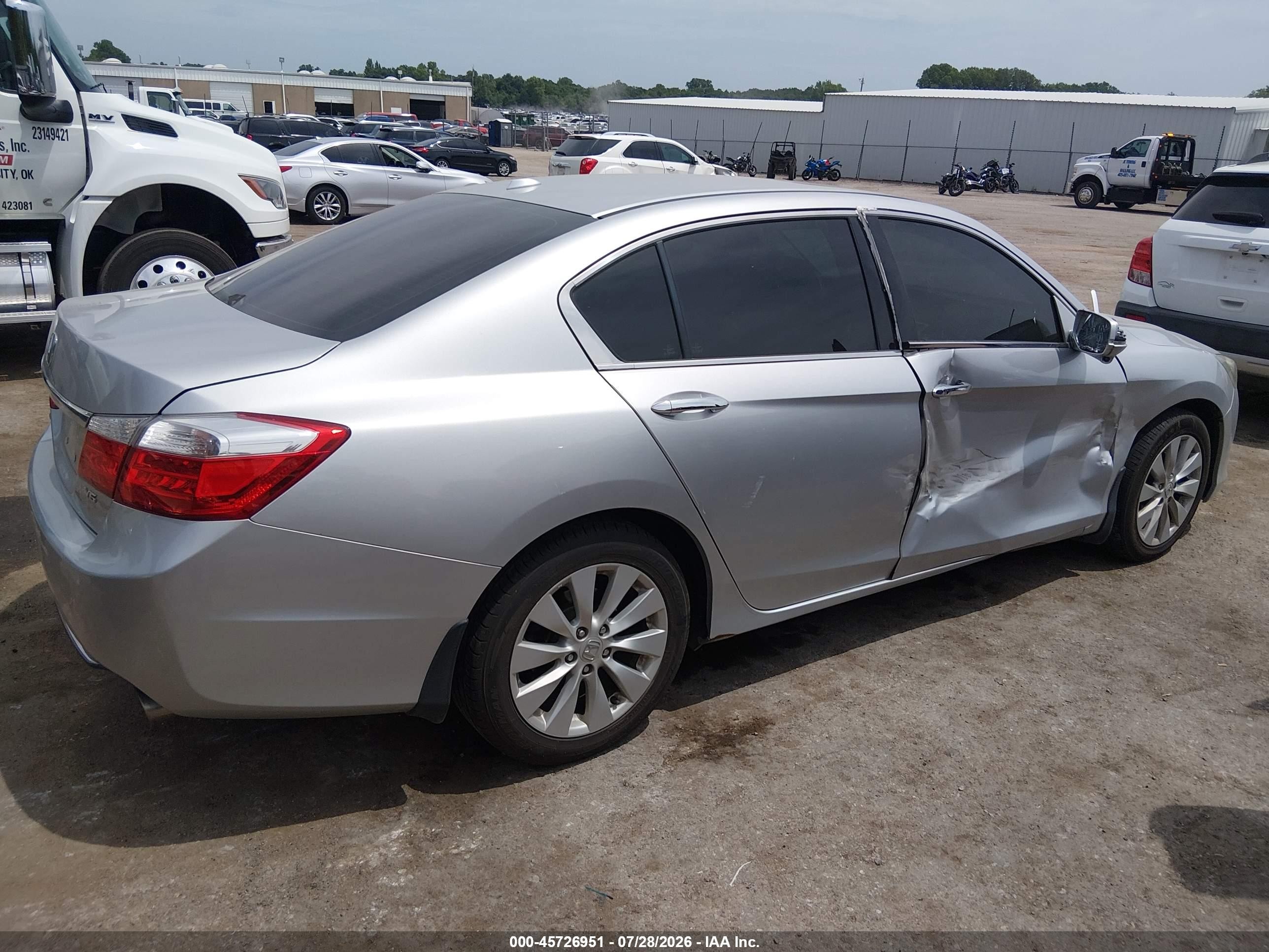 2015 Honda Accord Ex-l V-6 Silver vin: 1HGCR3F89FA025355