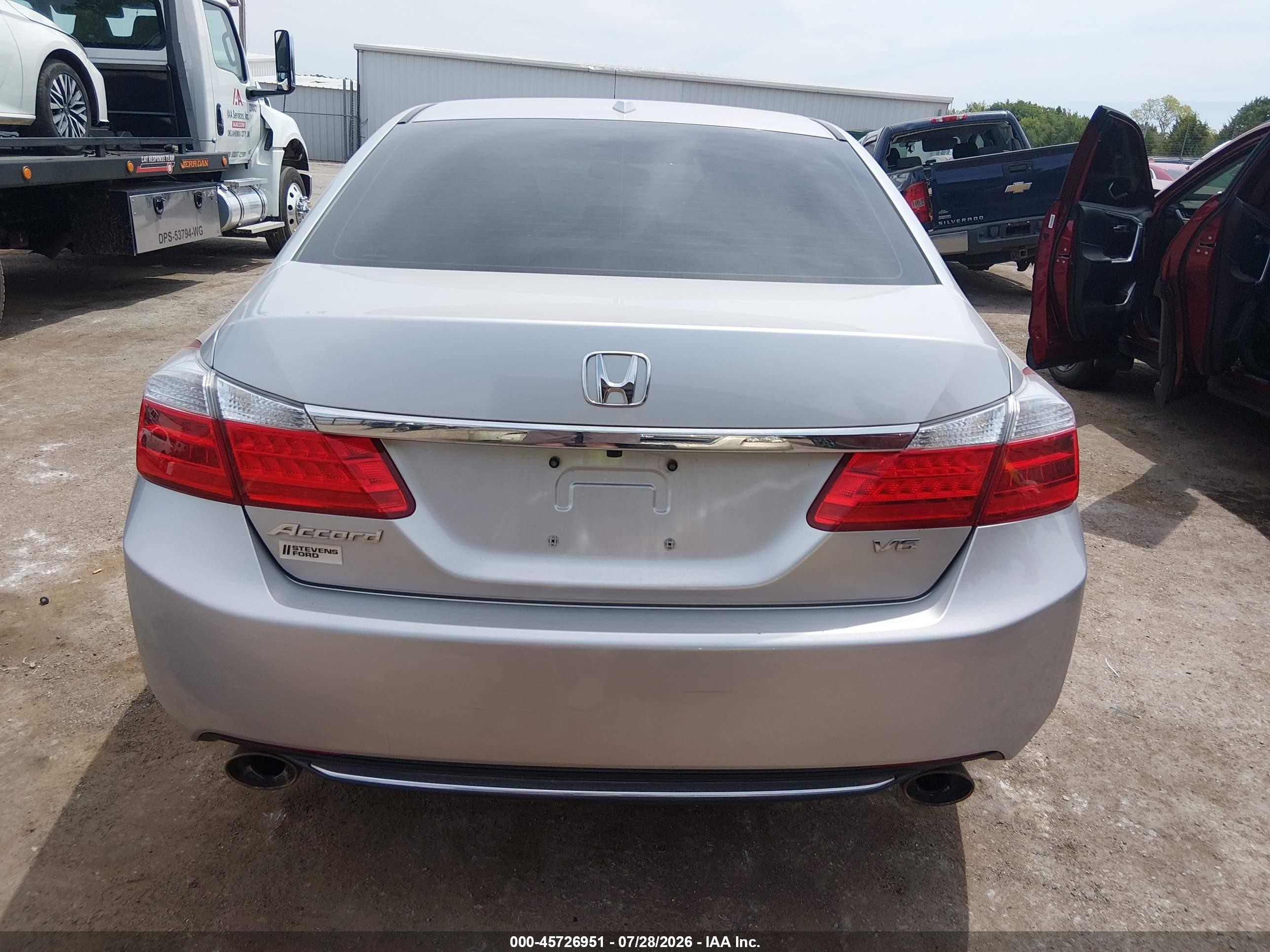 2015 Honda Accord Ex-l V-6 Silver vin: 1HGCR3F89FA025355