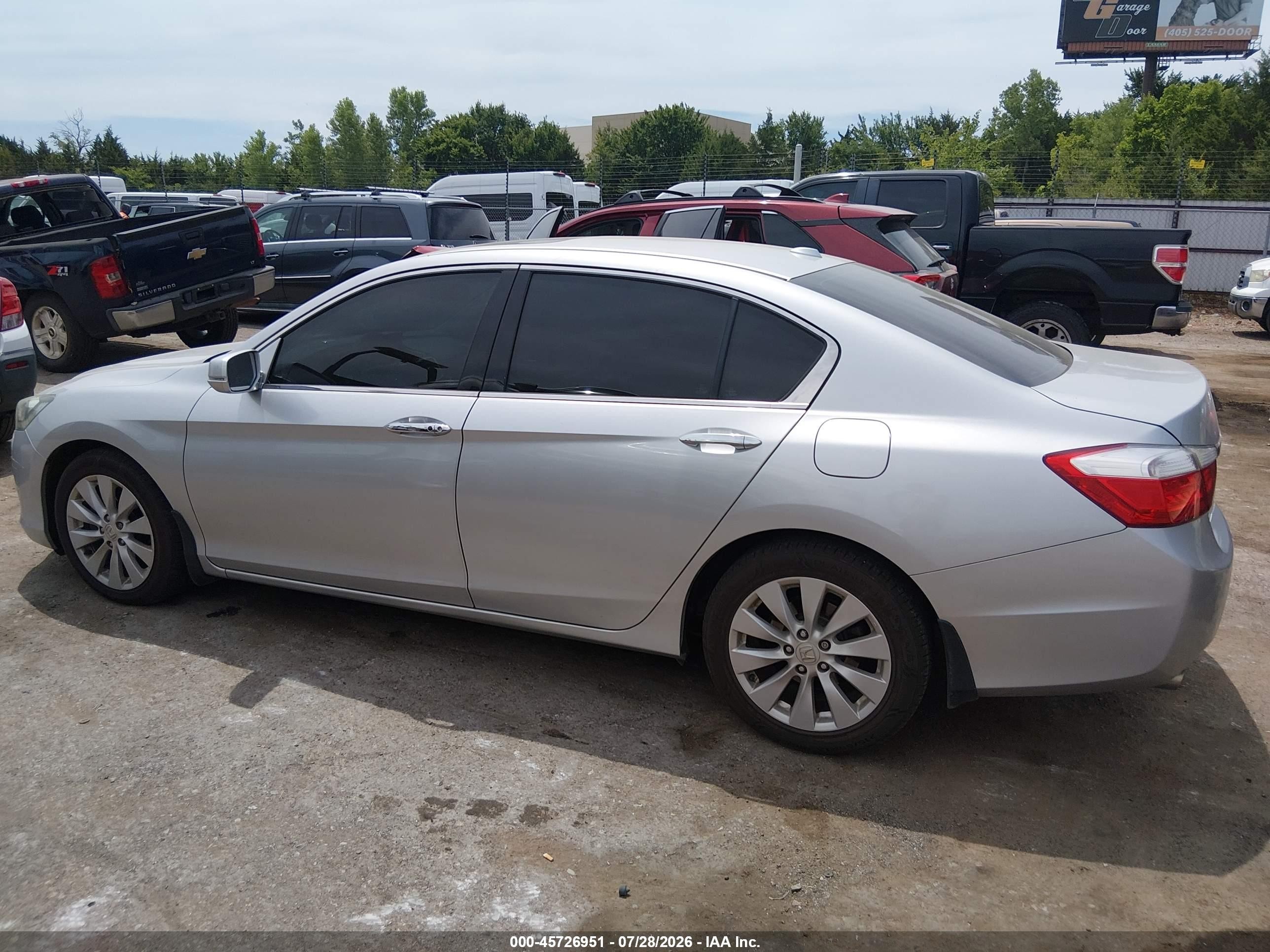 2015 Honda Accord Ex-l V-6 Silver vin: 1HGCR3F89FA025355