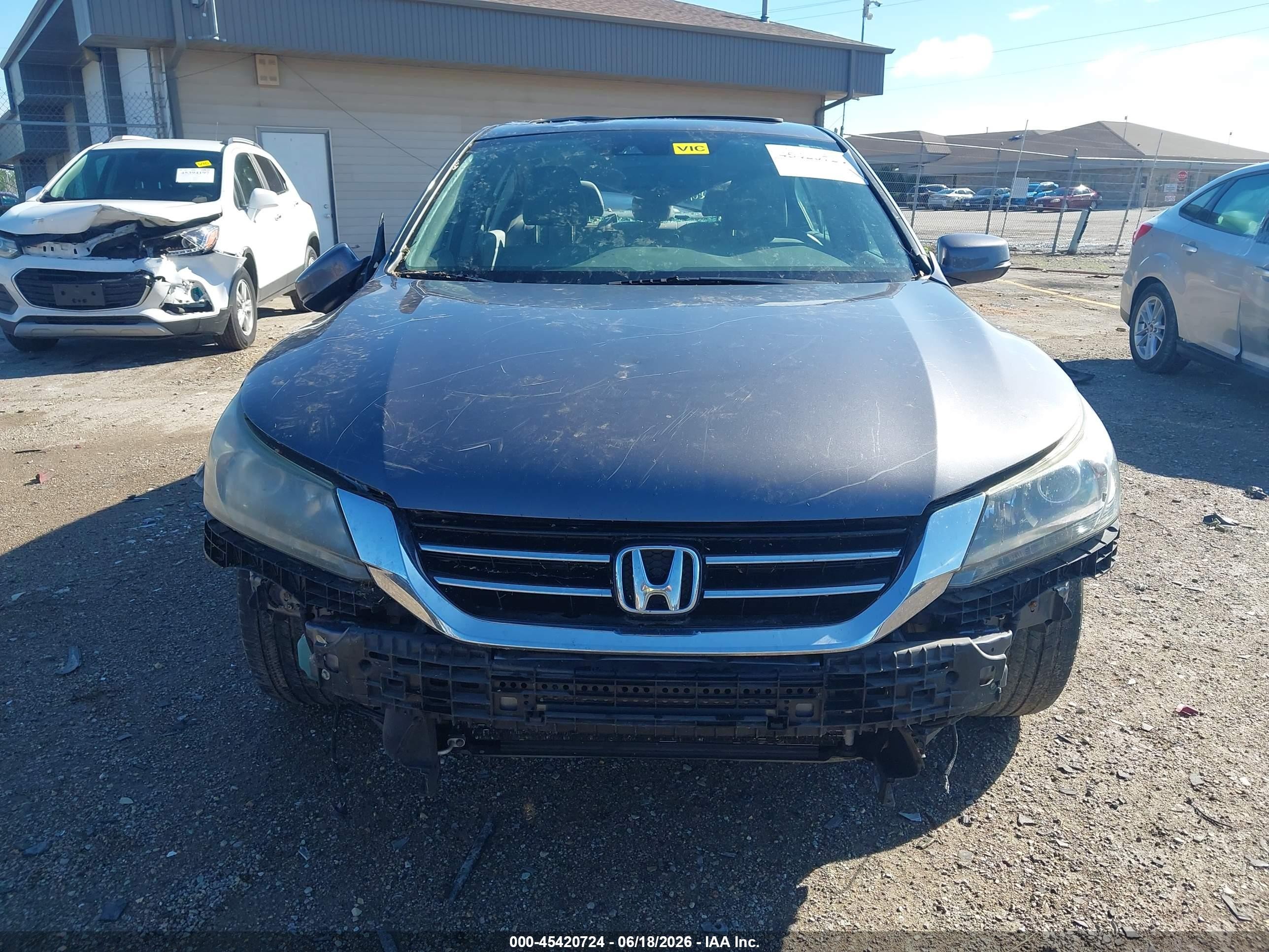 2015 Honda Accord Ex-l V-6 Gray vin: 1HGCR3F89FA034296