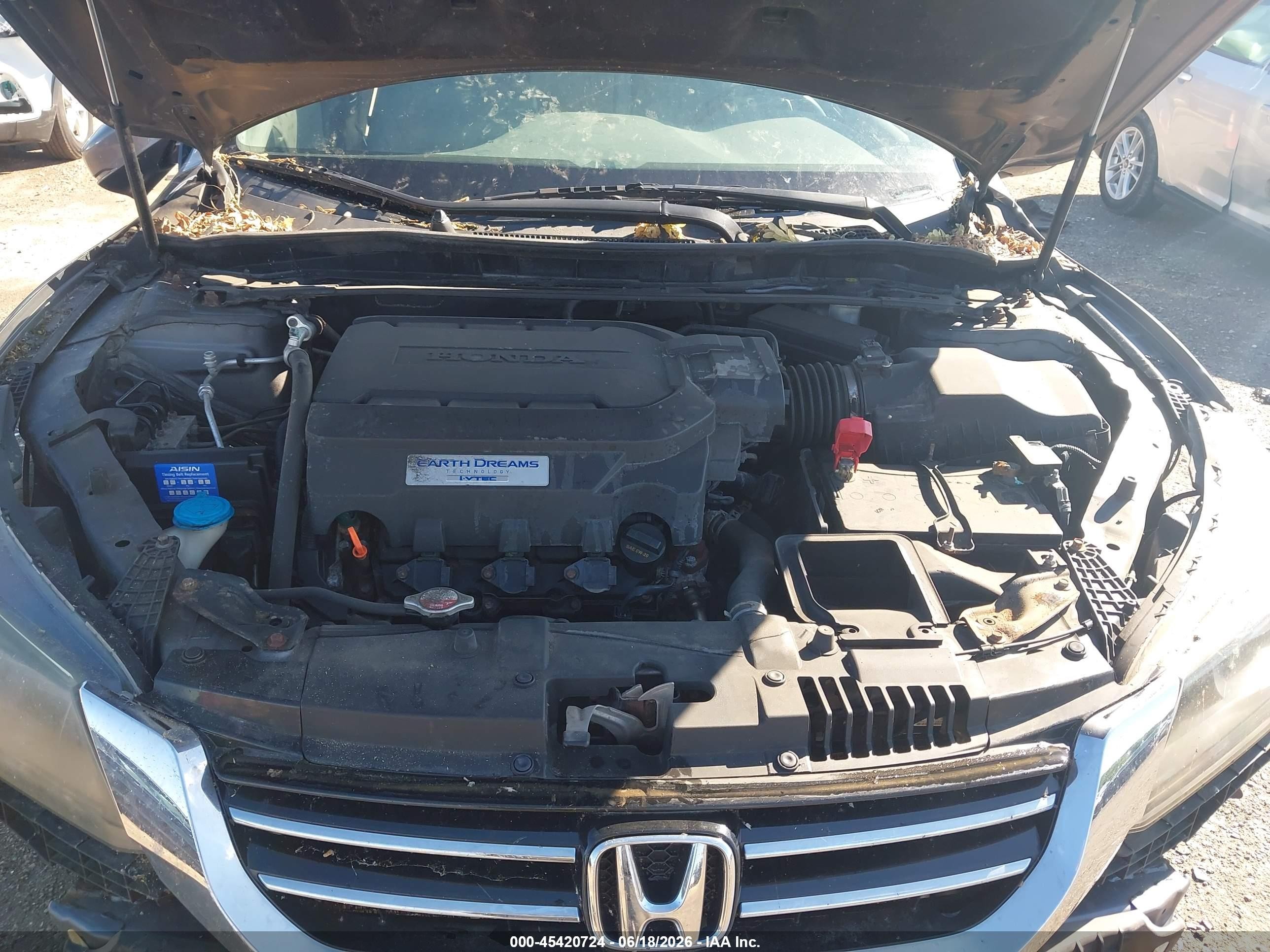 2015 Honda Accord Ex-l V-6 Gray vin: 1HGCR3F89FA034296