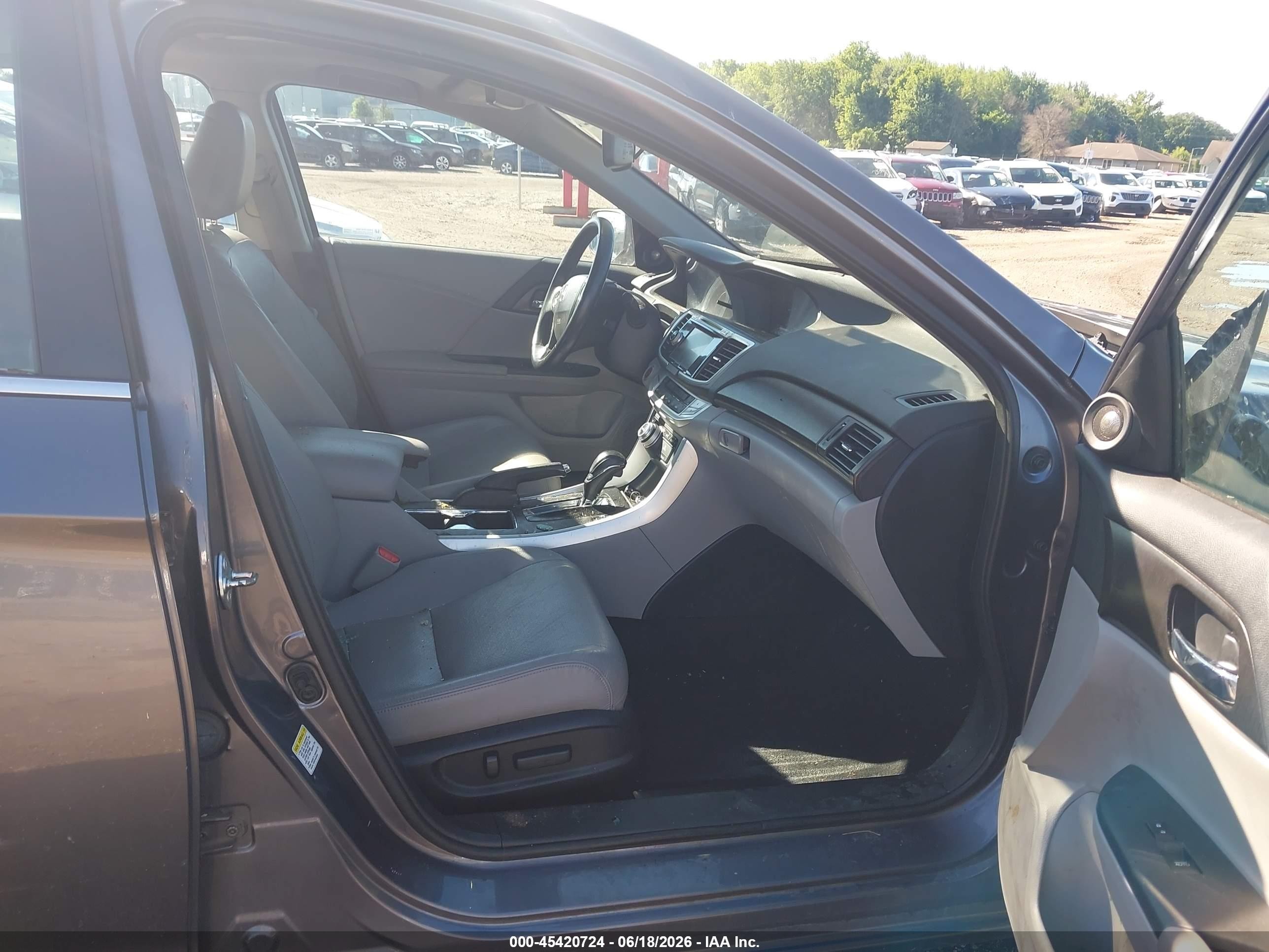 2015 Honda Accord Ex-l V-6 Gray vin: 1HGCR3F89FA034296