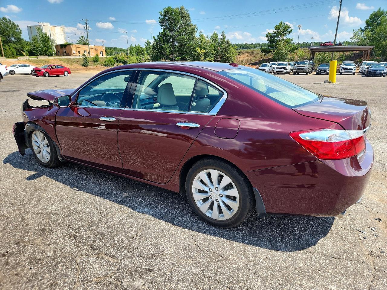 2015 Honda Accord Exl Burgundy vin: 1HGCR3F89FA034394