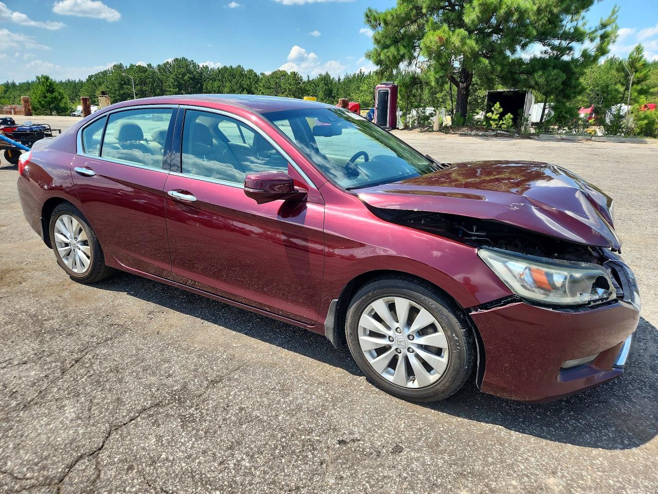 2015 Honda Accord Exl Burgundy vin: 1HGCR3F89FA034394