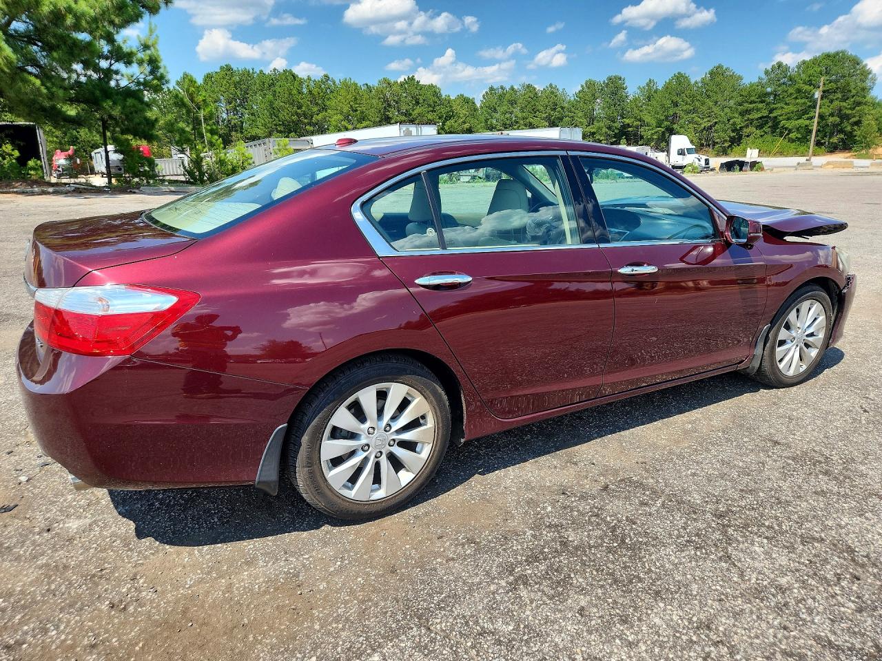 2015 Honda Accord Exl Burgundy vin: 1HGCR3F89FA034394