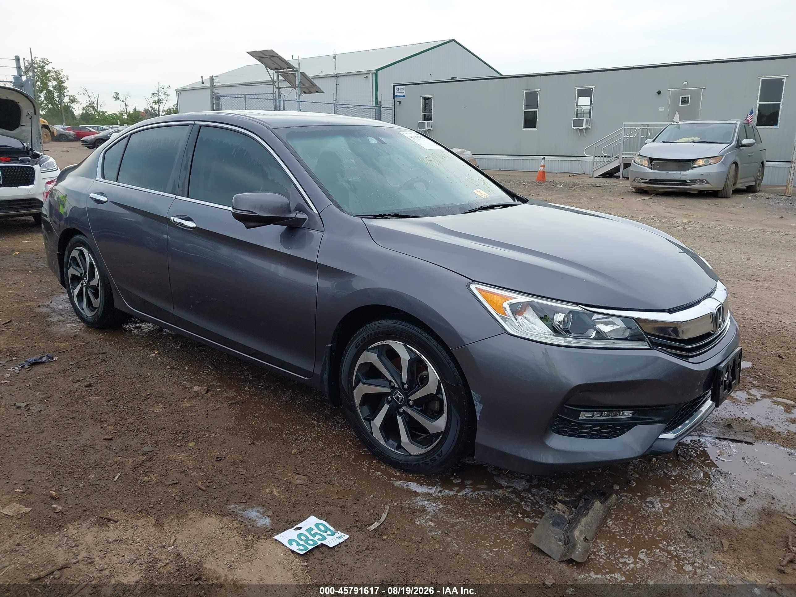 2016 Honda Accord Ex-l V-6 Gray vin: 1HGCR3F89GA009481