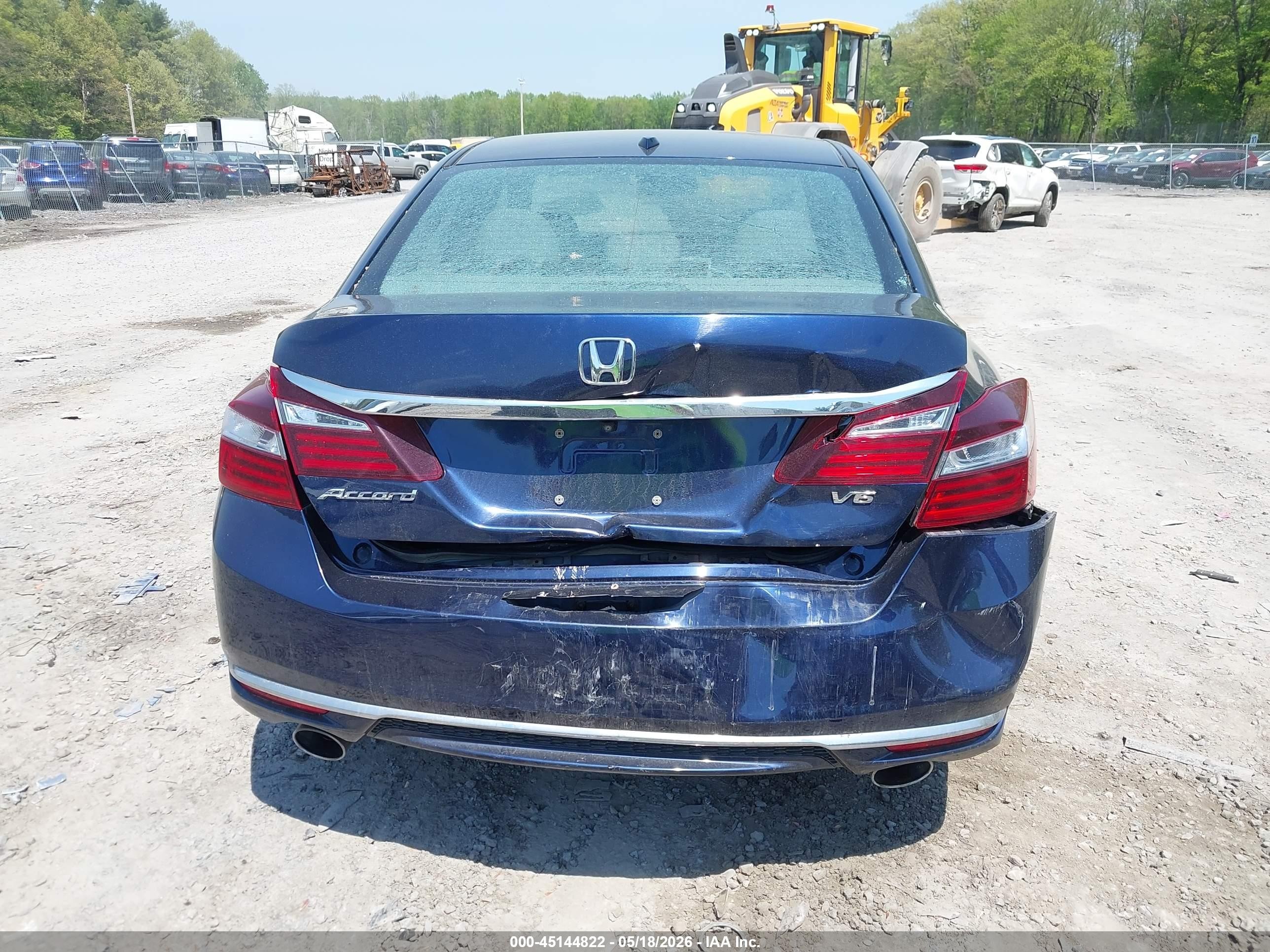 2016 Honda Accord Ex-l V-6 Blue vin: 1HGCR3F89GA019587