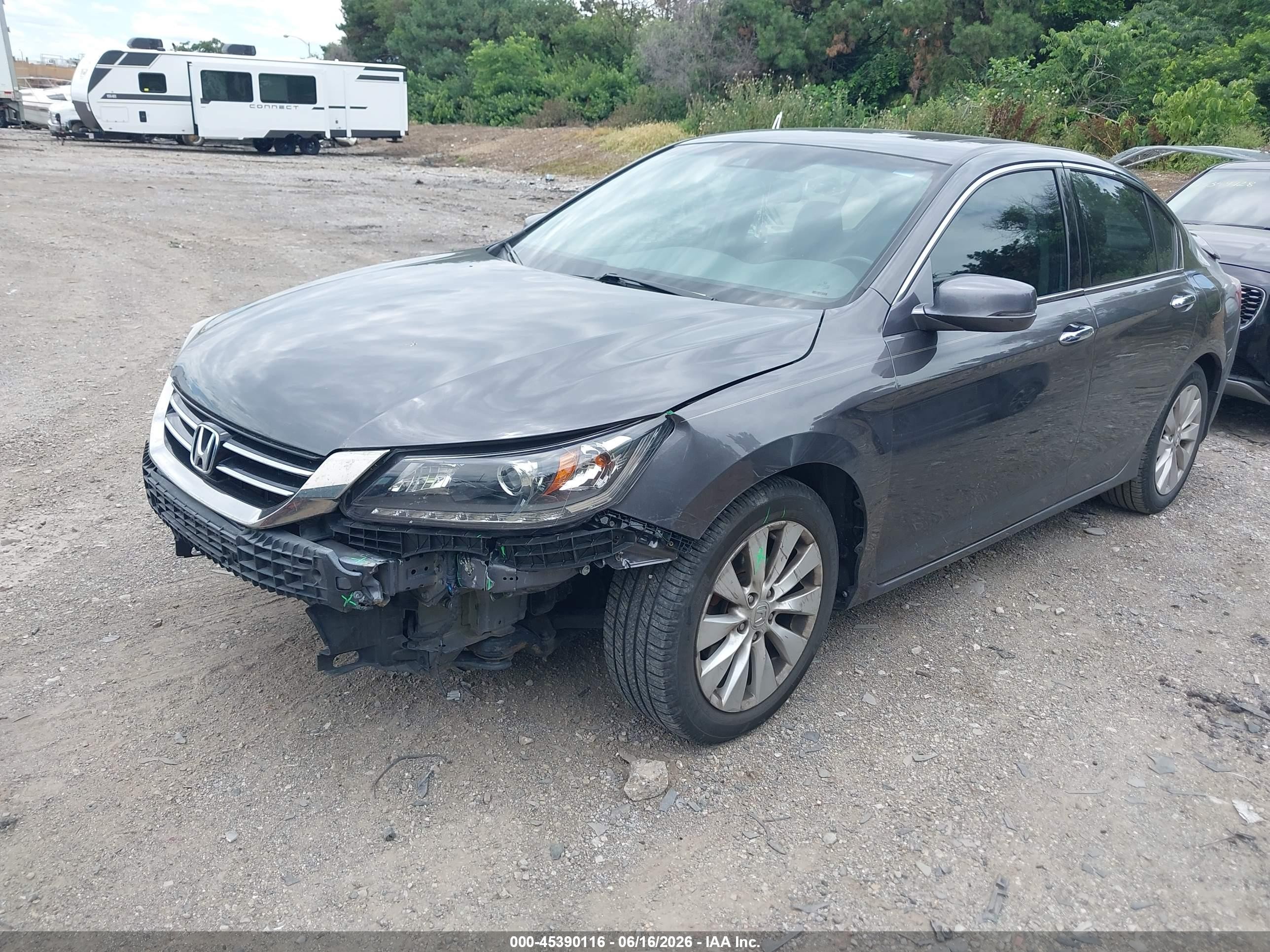 2013 Honda Accord Ex-l V-6 Gray vin: 1HGCR3F8XDA011039