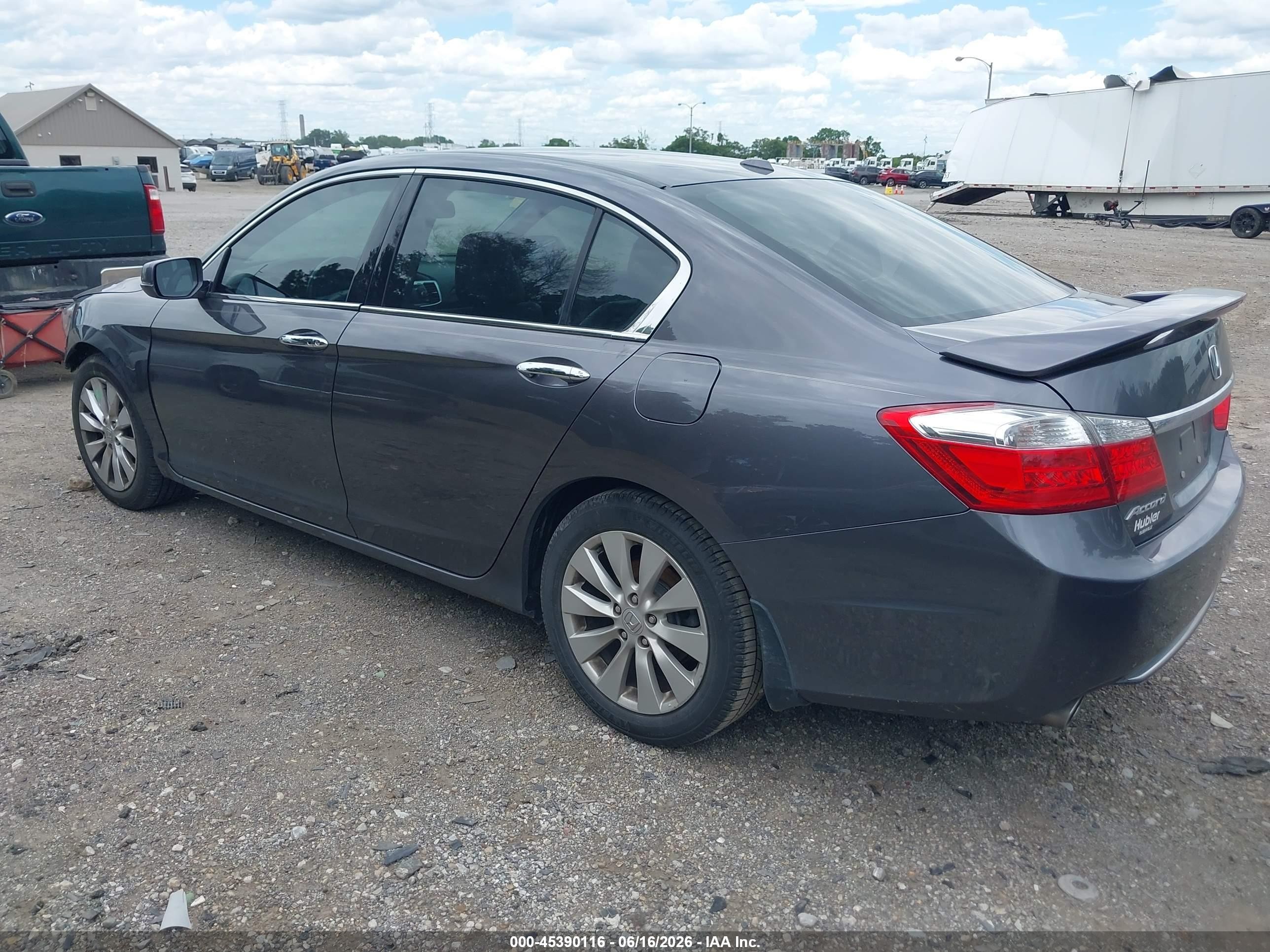 2013 Honda Accord Ex-l V-6 Gray vin: 1HGCR3F8XDA011039