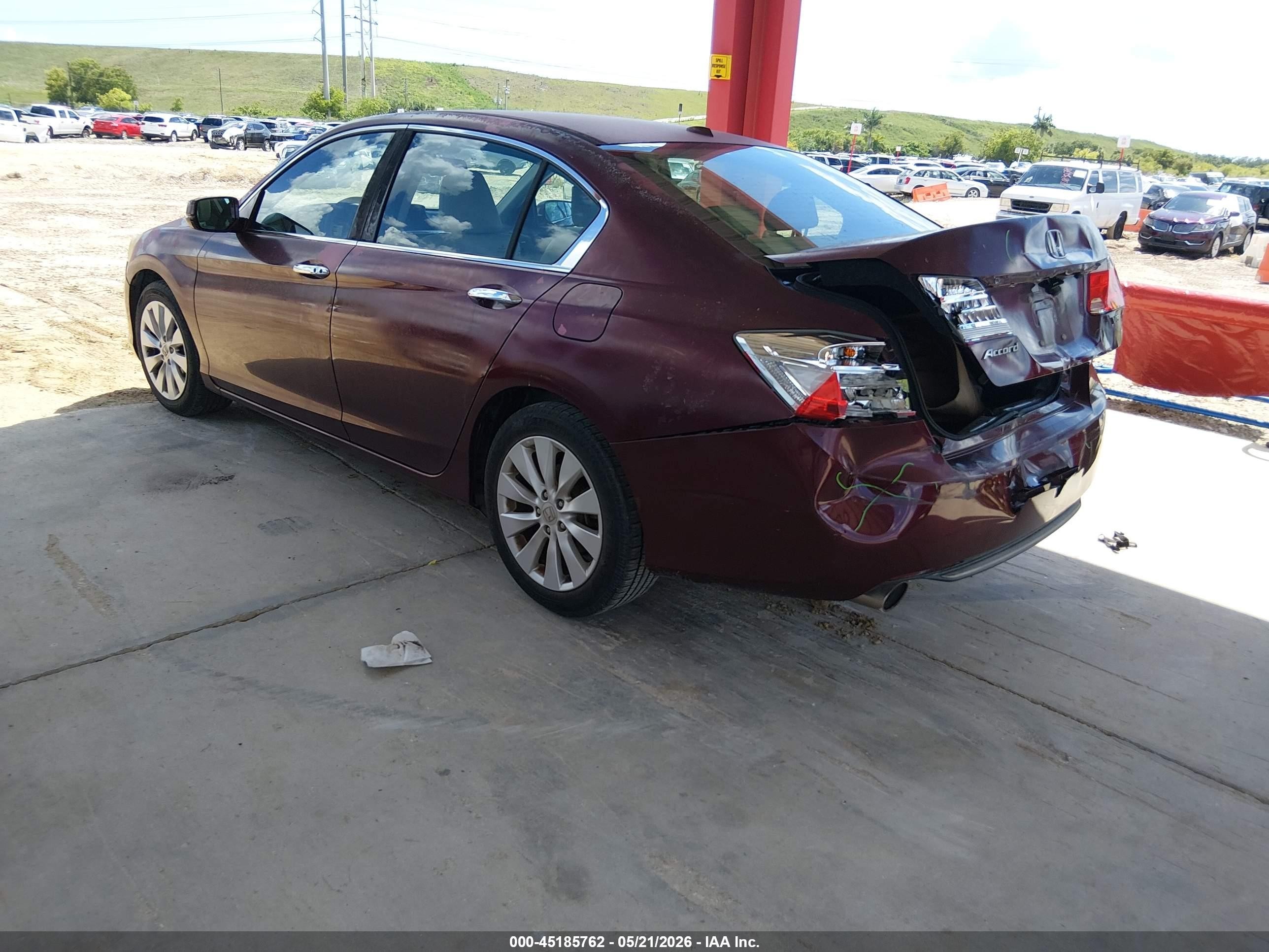 2013 Honda Accord Ex-l V-6 Красный vin: 1HGCR3F8XDA012143
